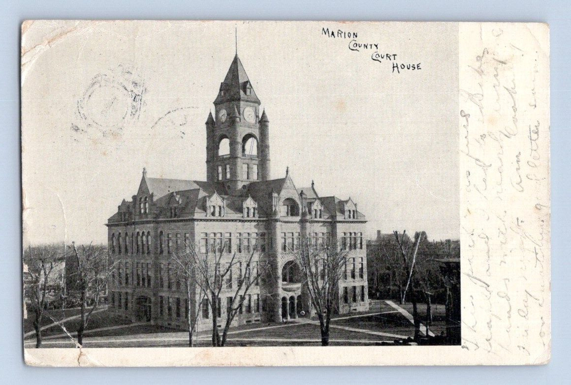 1908. MARION COUNTY COURT HOUSE. IOWA. POSTCARD CK30