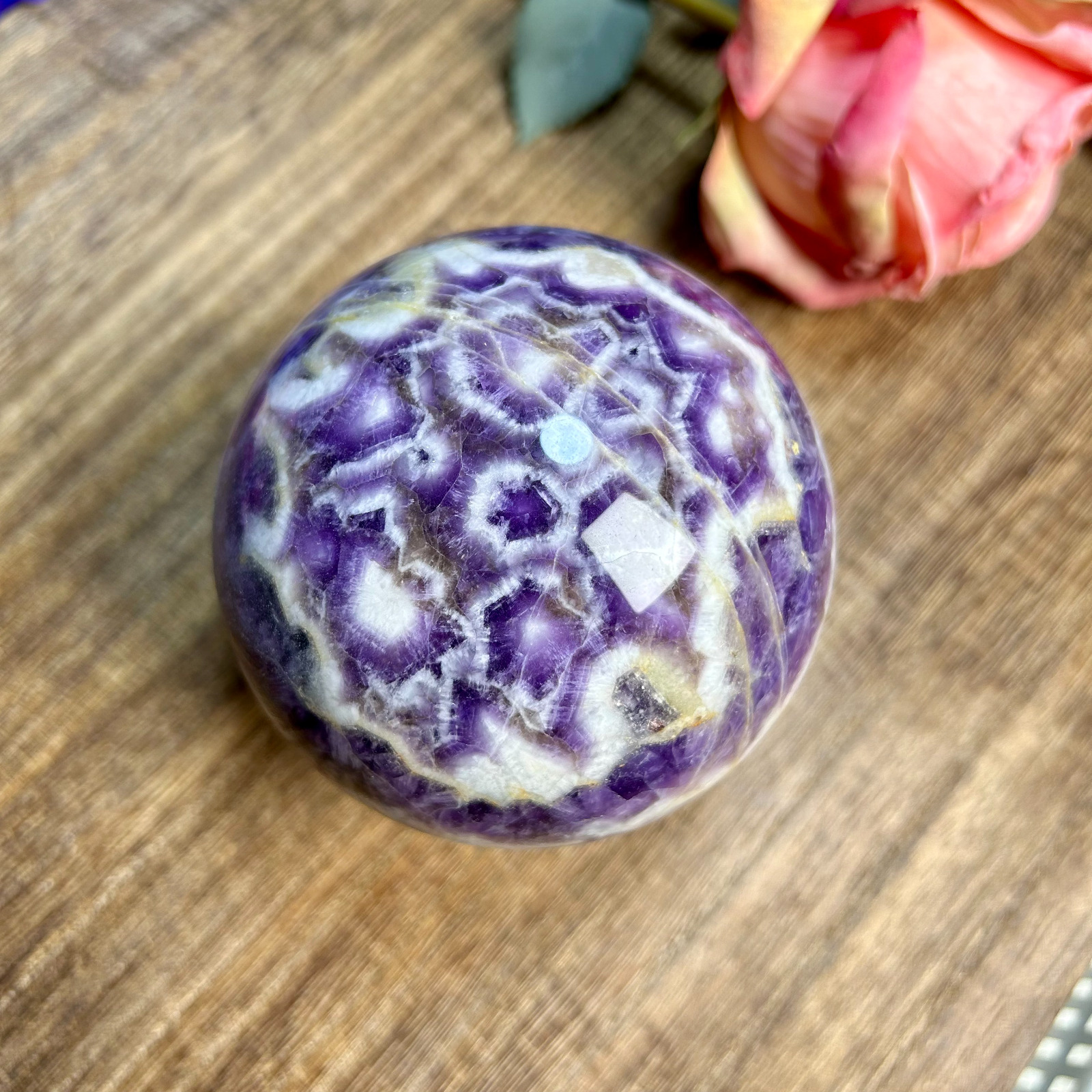 955g Rare High Quality Purple Dream Amethyst Quartz Crystal Sphere Healing 59th