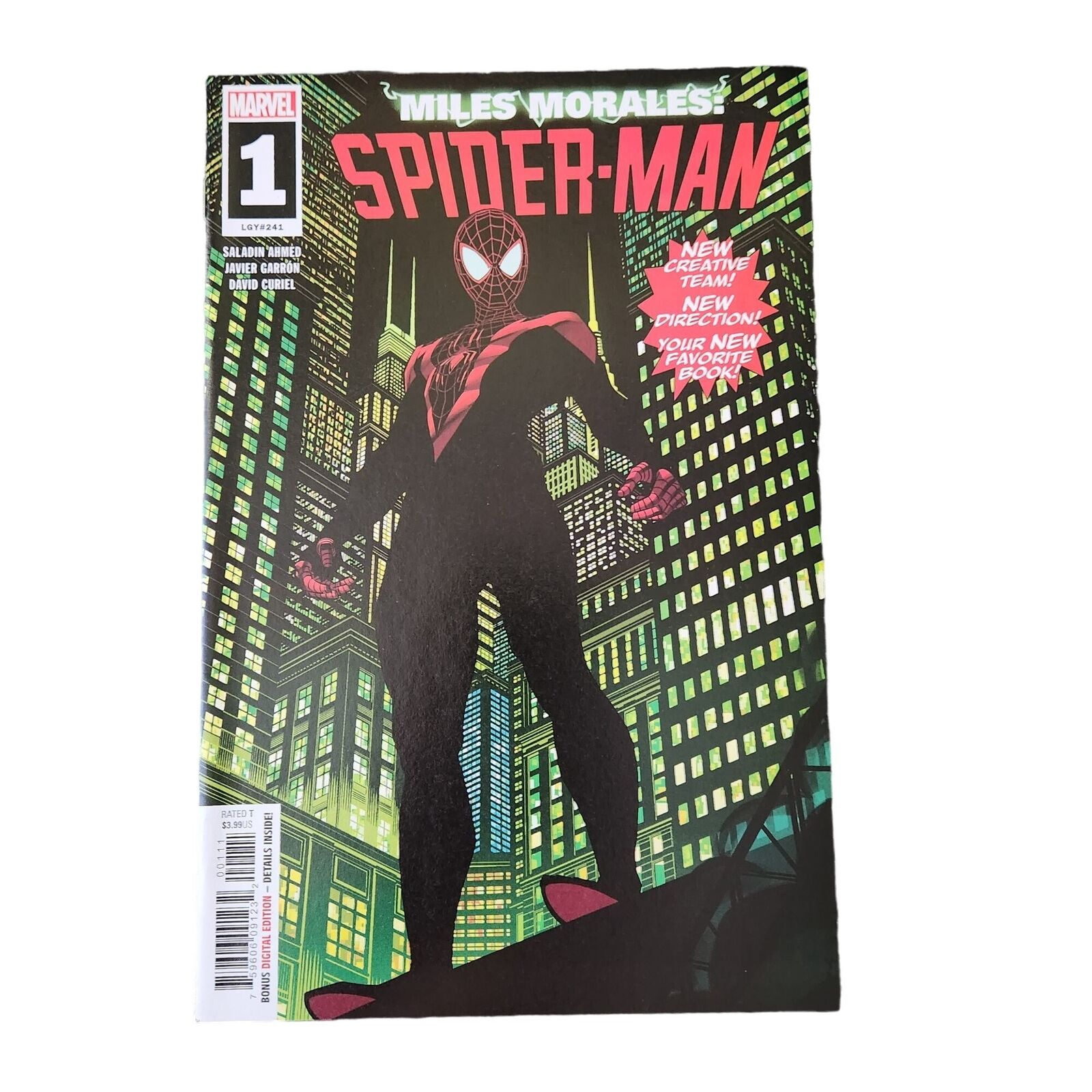 Marvel Miles Morales Spider-Man #1 2018 Comic Book Collector Bagged Boarded