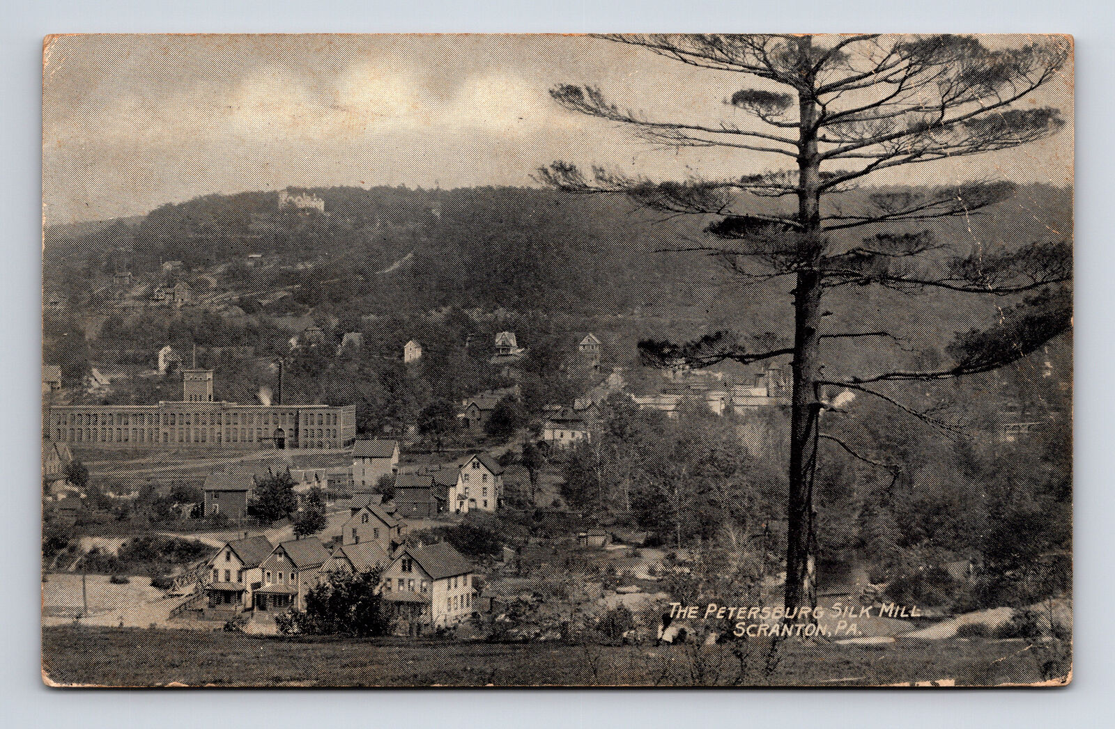 1910 Scenic View of Petersburg Silk Mill Factory Scranton PA G V Millar Postcard