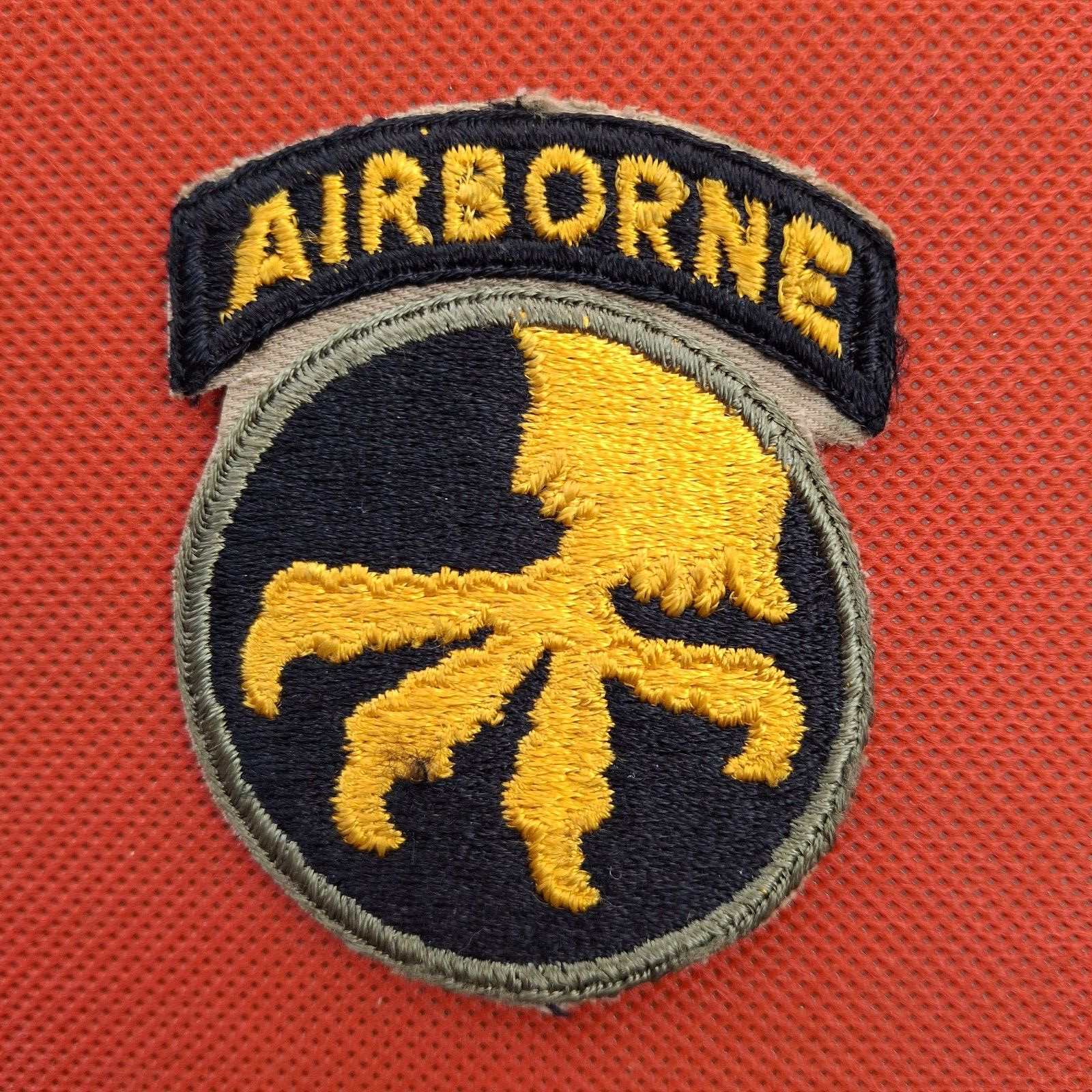 US Army Authentic WW2 Era 17th Airborne Division w/Attached Tab Patch