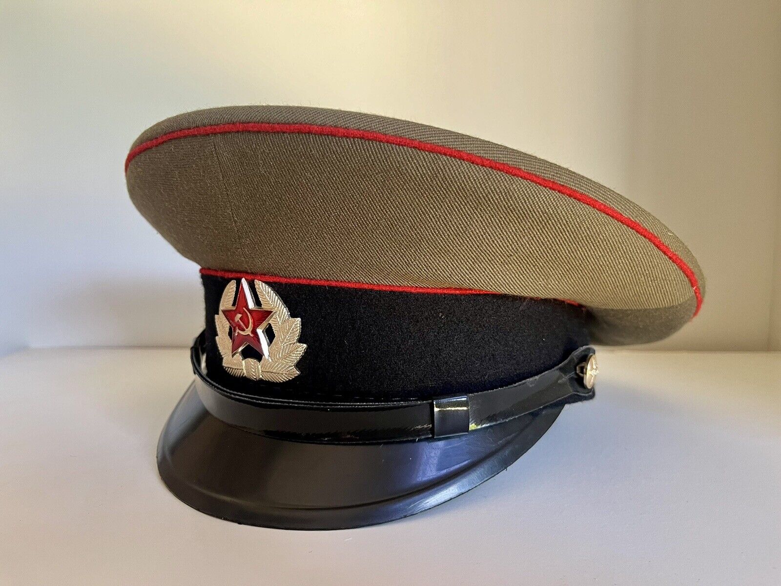 Soviet Military Hat Officer Visor Cap Size 56 USSR Russian  1989 Cold War