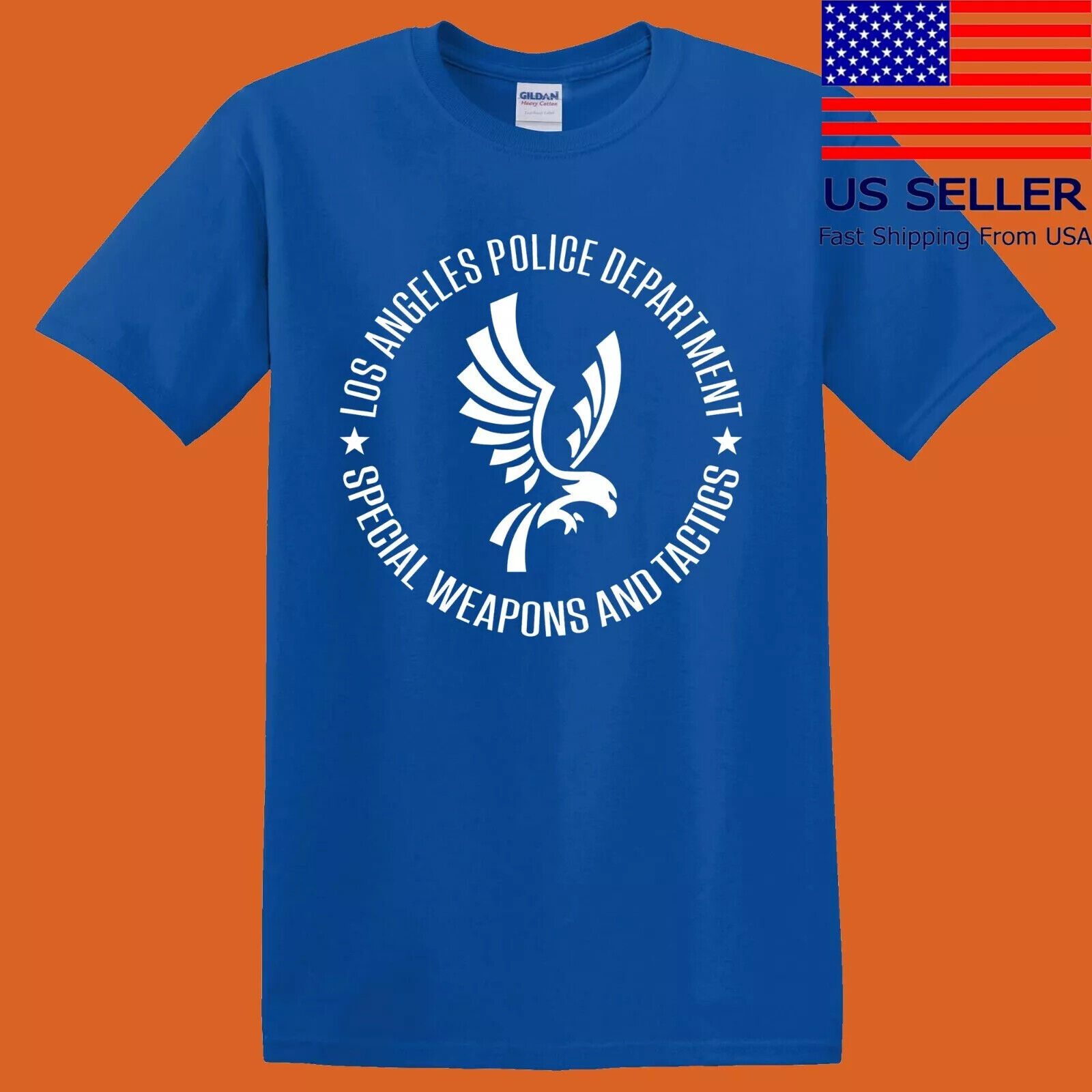 Los Angeles Police Dept Swat California Men\'S Blue  T-shirt S-5XL