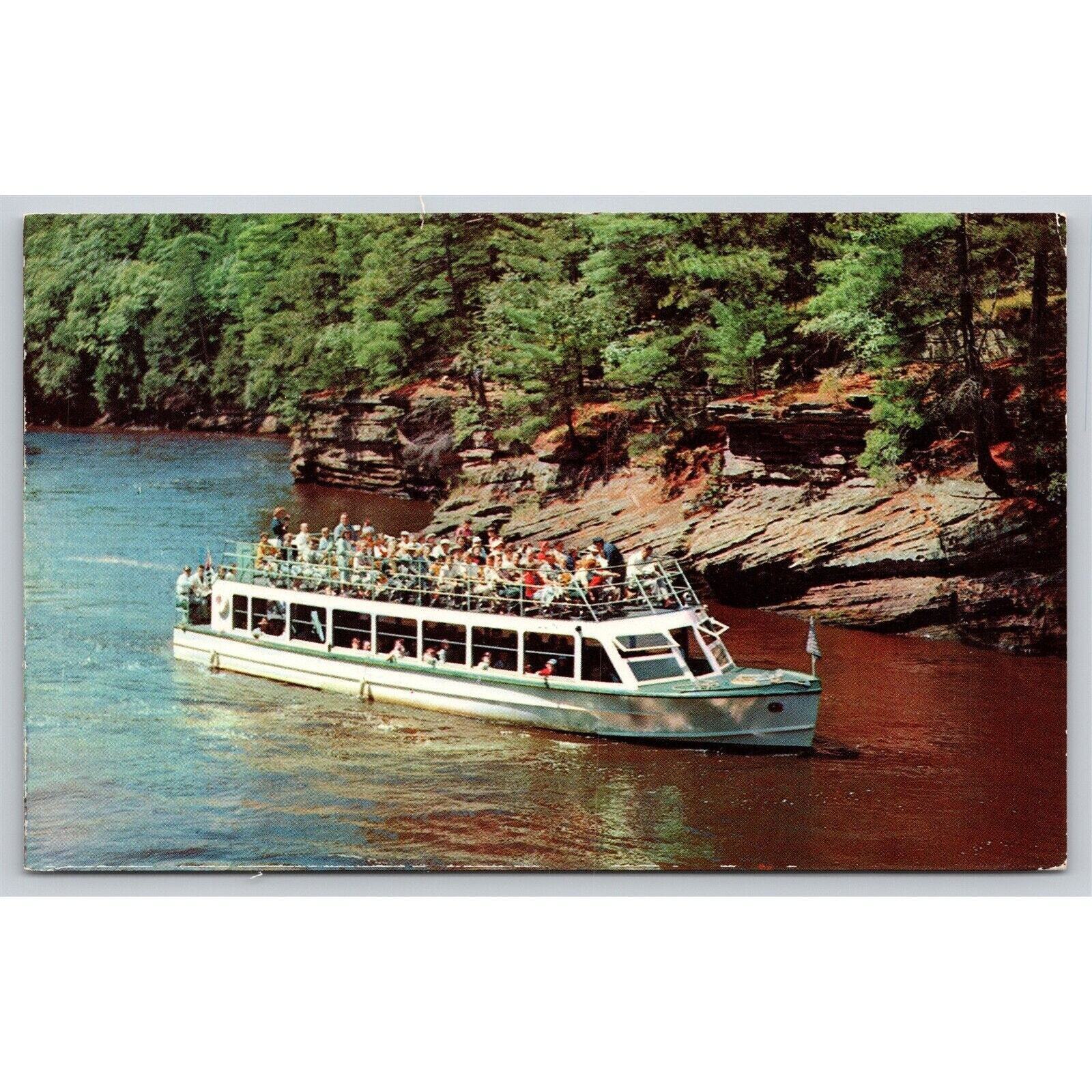 Postcard WI Wisconsin Dells Riverview Boat Line