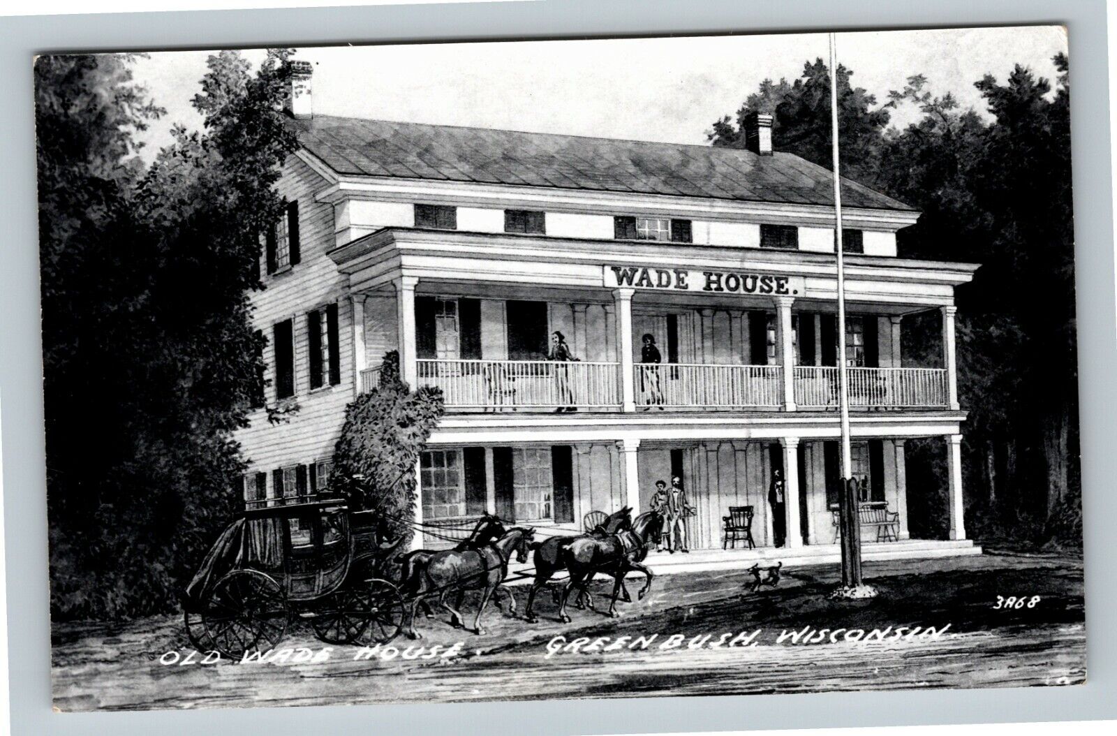RPPC, Greenbush WI, Old Wade House, Real Photo Missouri Vintage Postcard