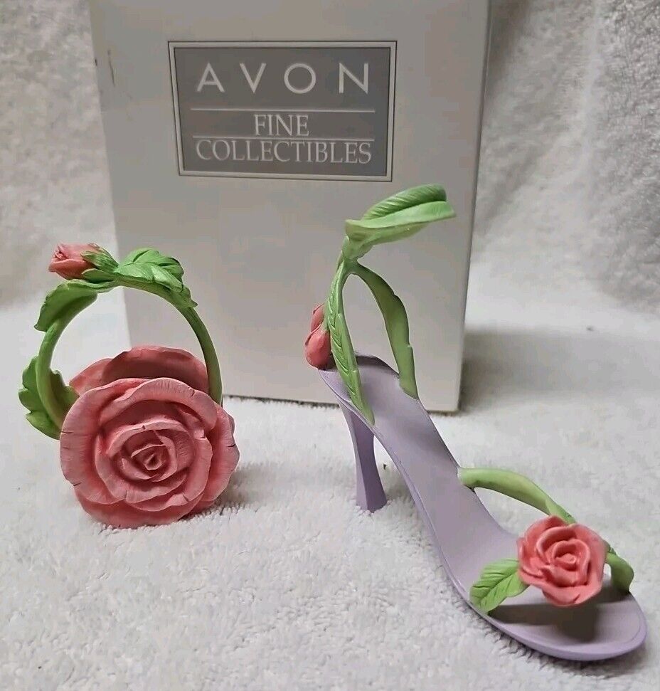 NEW Avon Miniature Rose Sandal Matching Handbag 2002 All Dressed Up Collection 