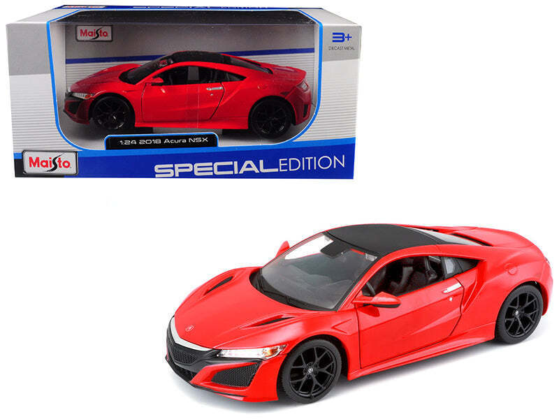2018 Acura NSX Red with Black Top 1/24 Diecast Model Car