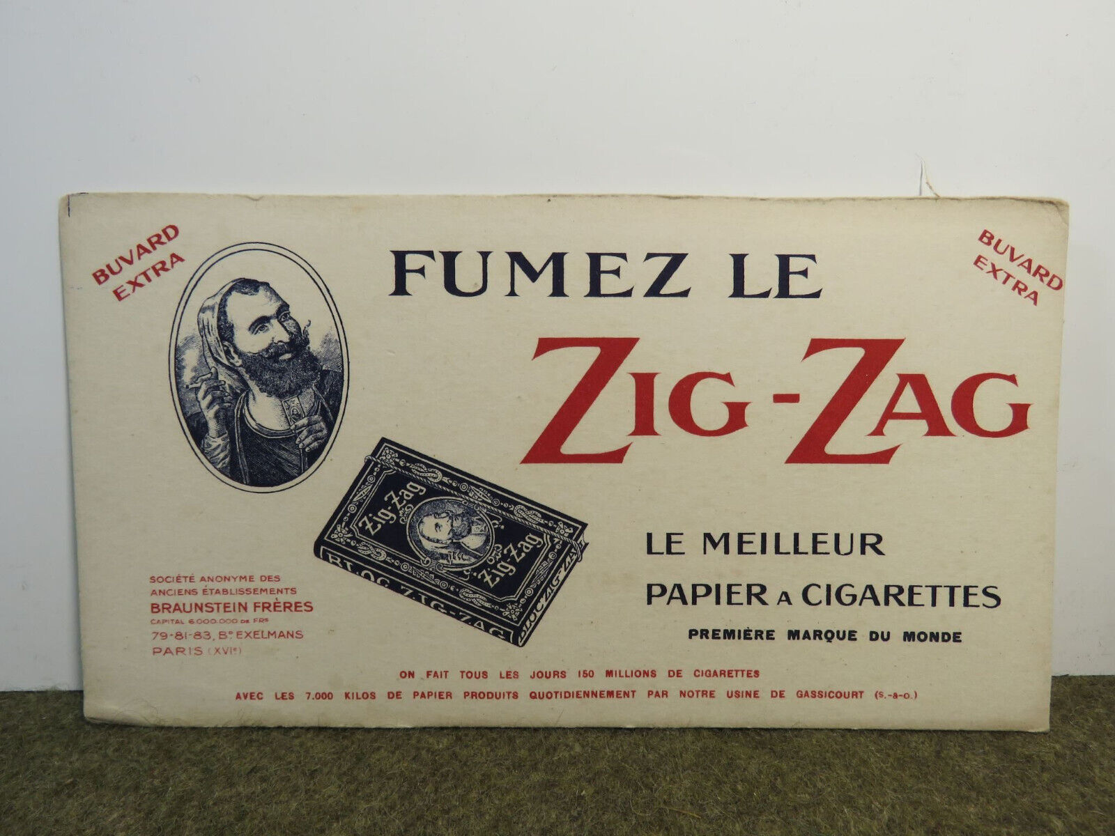 Zig Zag Cigarette Papers ADVERTISING Ink \