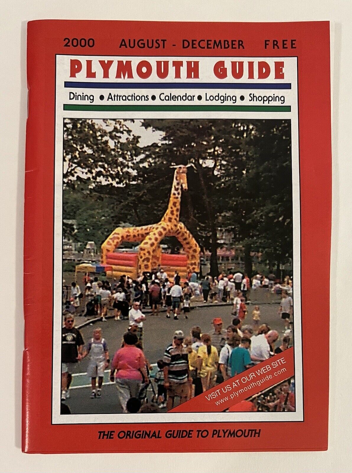 Plymouth Massachusetts VTG 2000 Tourist Guide Brochure 