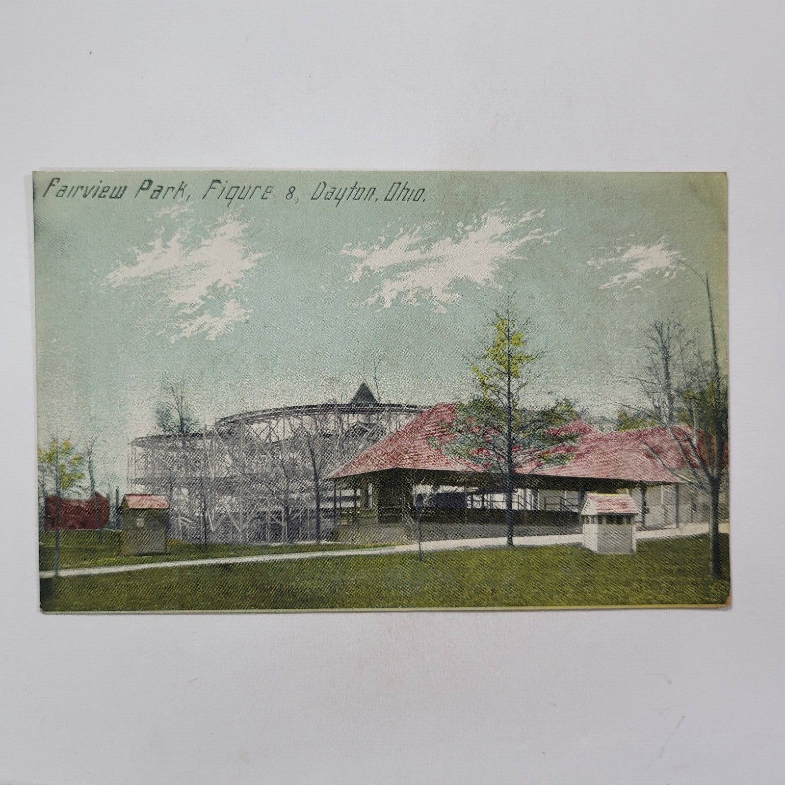 Fairview Park Figure 8 Dayton Ohio Divided Back Antique Postcard c1910 Unposted