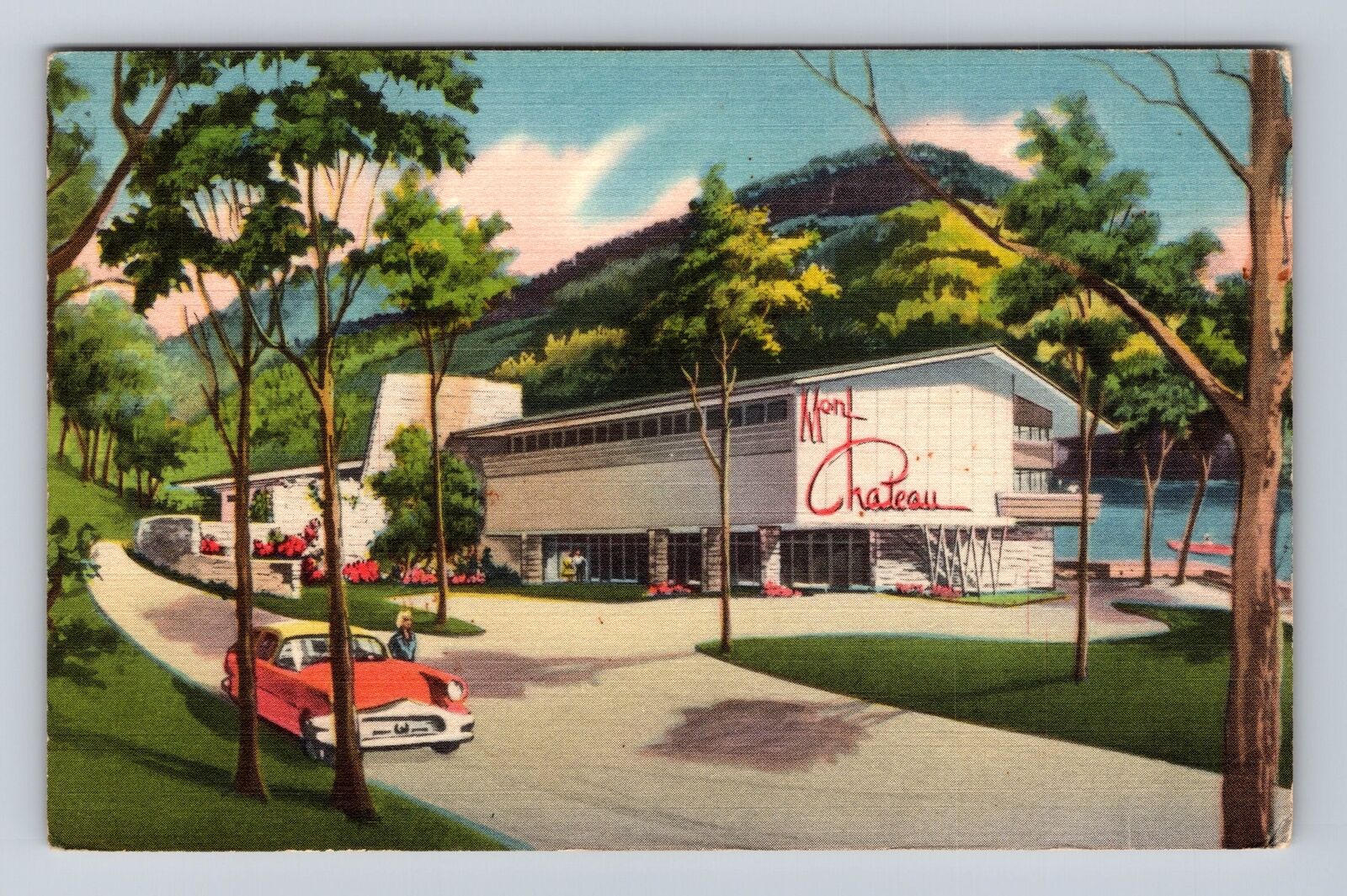 Morgantown WV-West Virginia, State Forest, Mont Chateau Lodge, Vintage Postcard