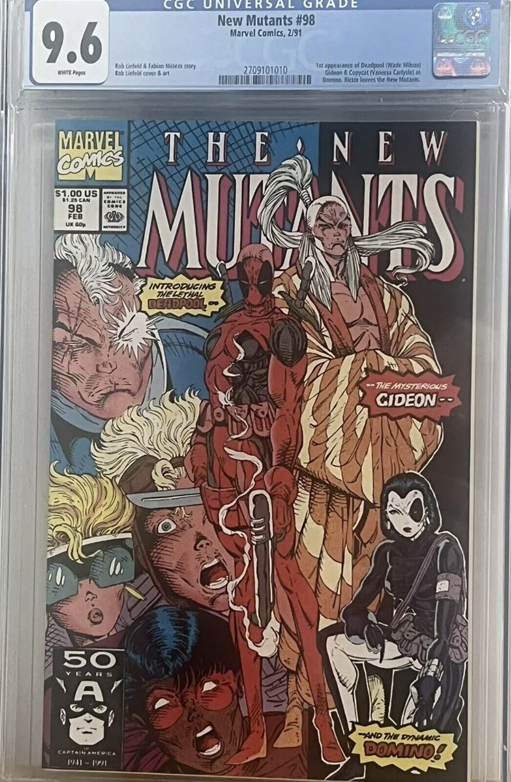 New Mutants #98 CGC 9.6 NM+ WHTpgs 1st Deadpool 1991 Marvel MCU Wolverine Movie