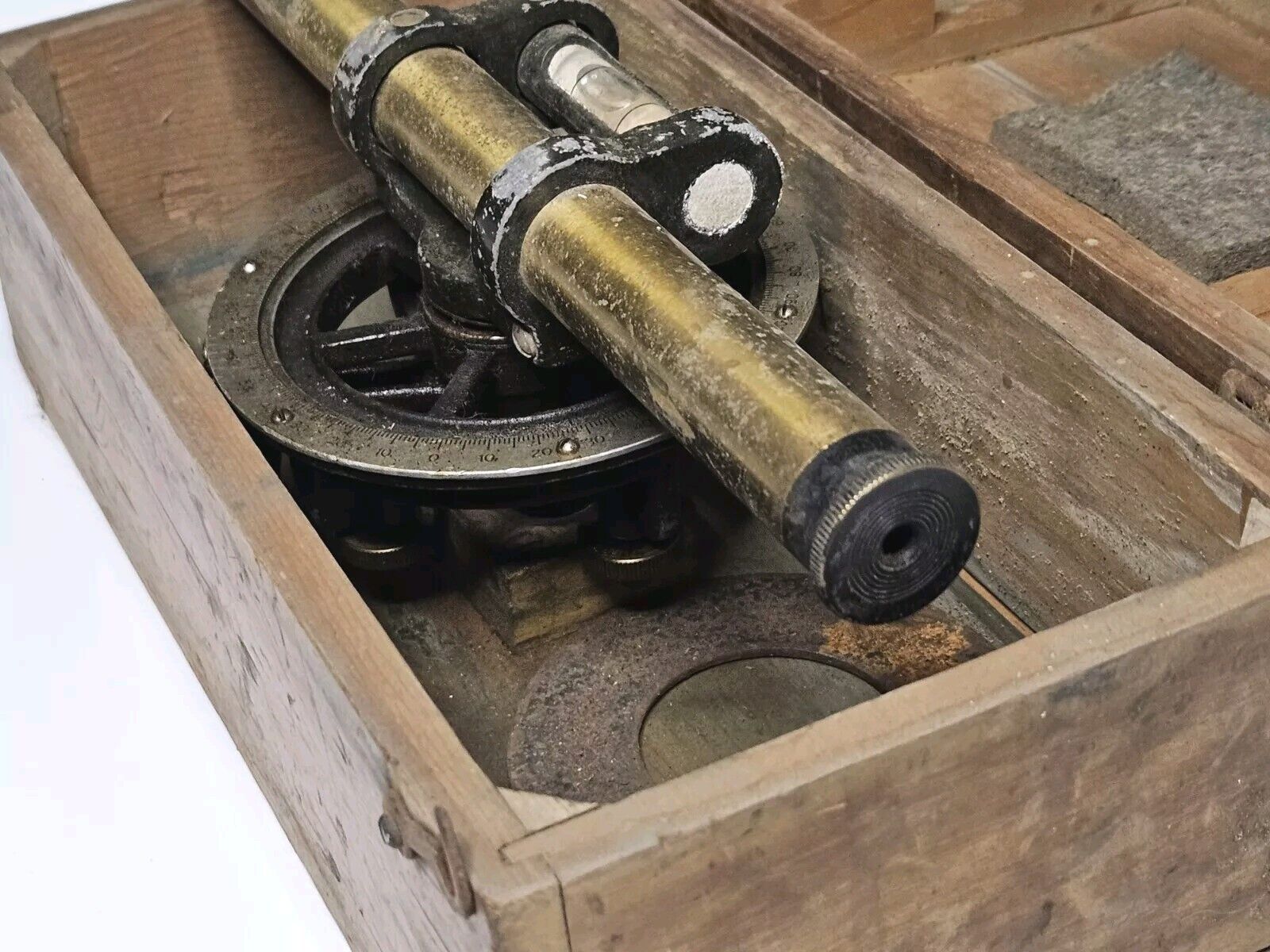 VINTAGE SURVEYOR\'S Kit / Equipment In Original Wood Box. 