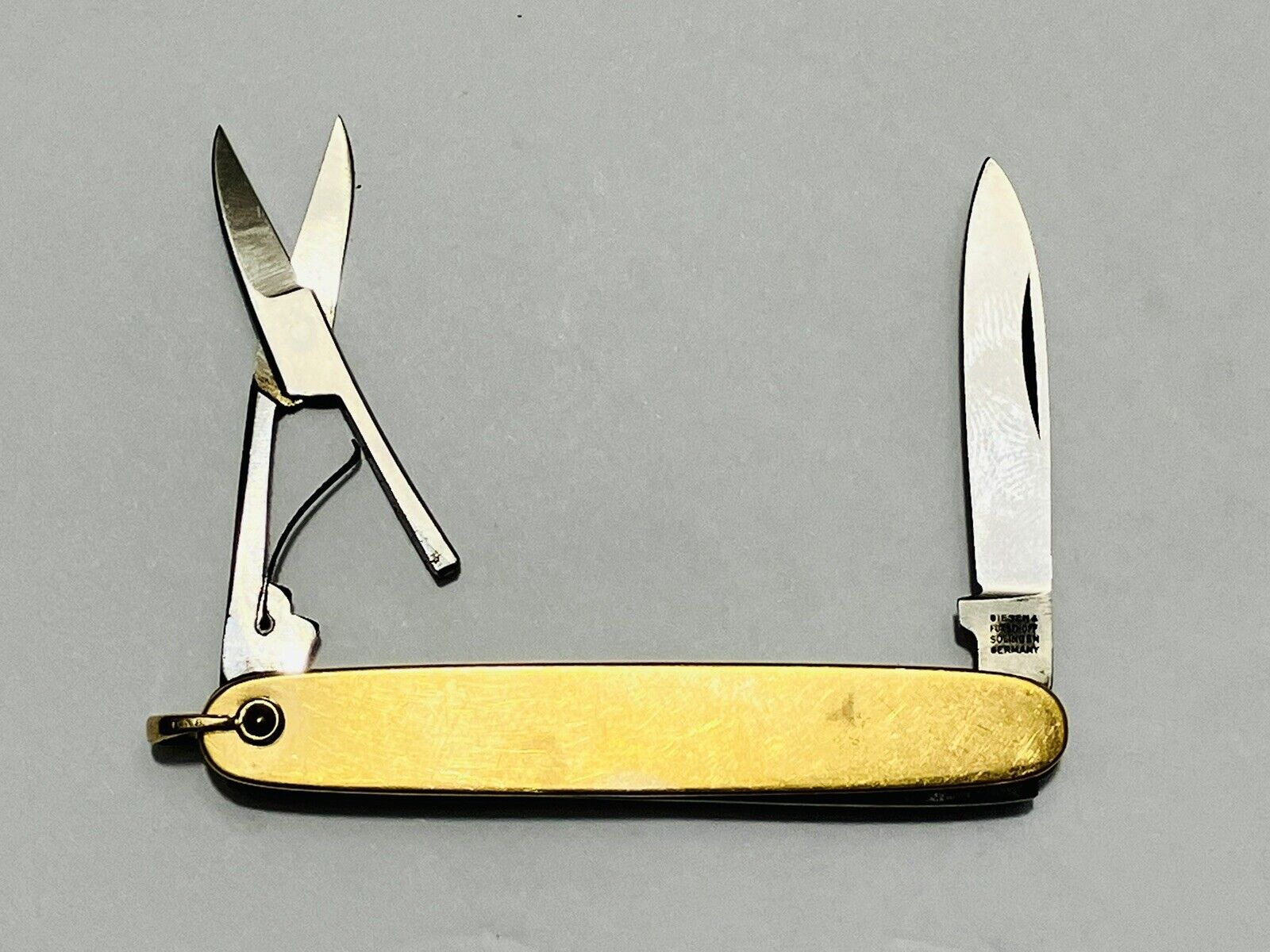 Vintage Giesen Forsthoff Solingen Gold Pocket Knife Germany