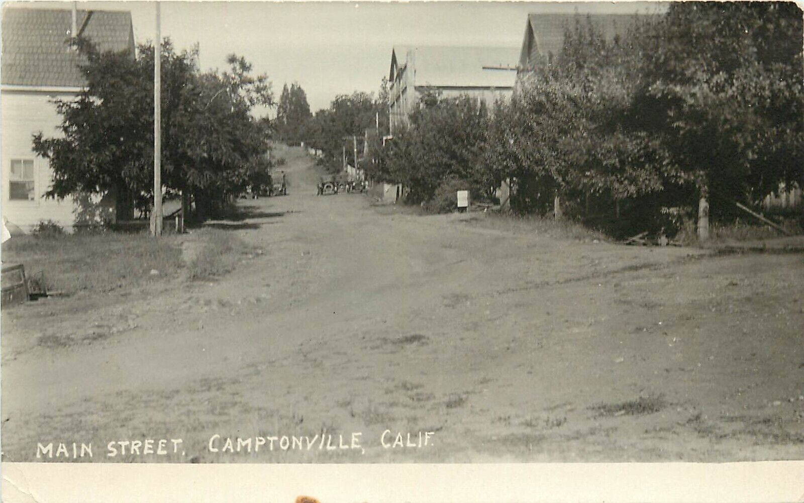 RPPC Postcard; Main Street Scene, Camptonville CA Yuba County Unposted