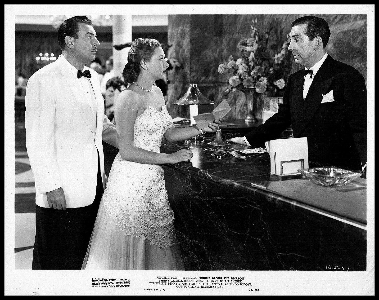 Constance Bennett + George Brent in Angel on the Amazon (1948) ORIG PHOTO M 120