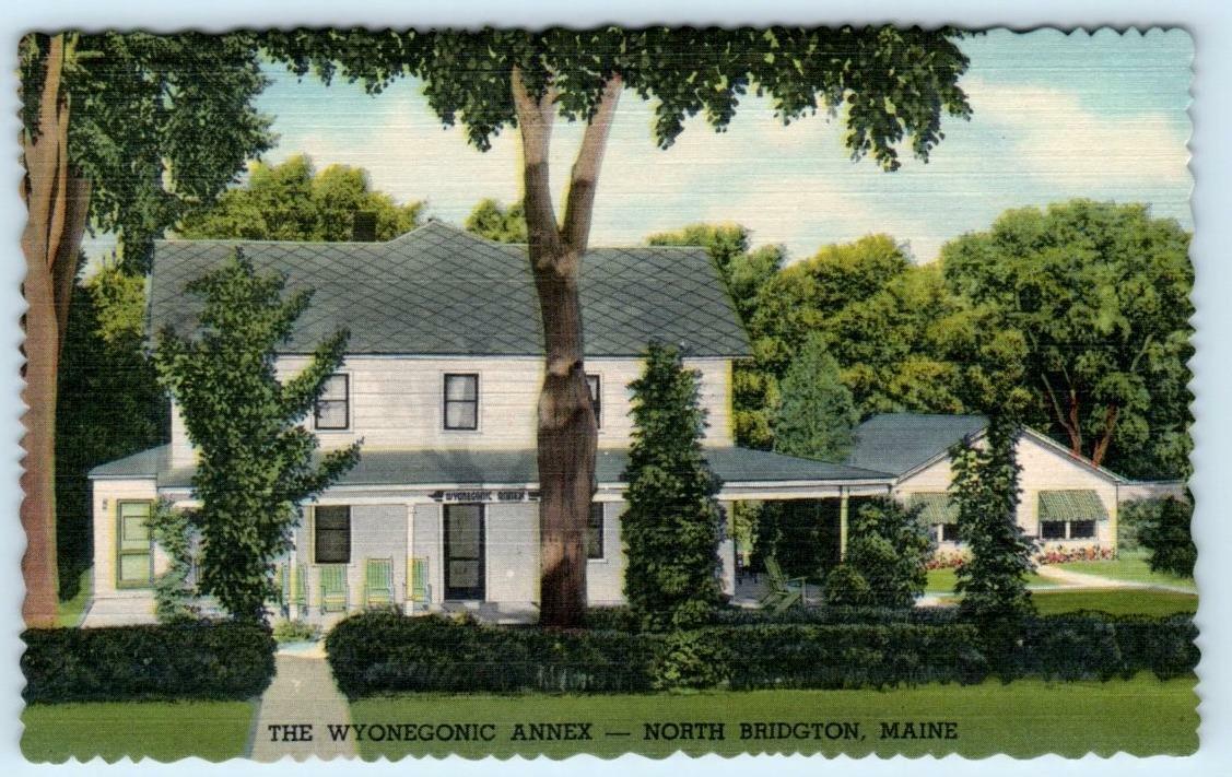 NORTH BRIDGTON, Maine ME ~ Roadside WYONEGONIC Annex & Cottages c1940s Postcard
