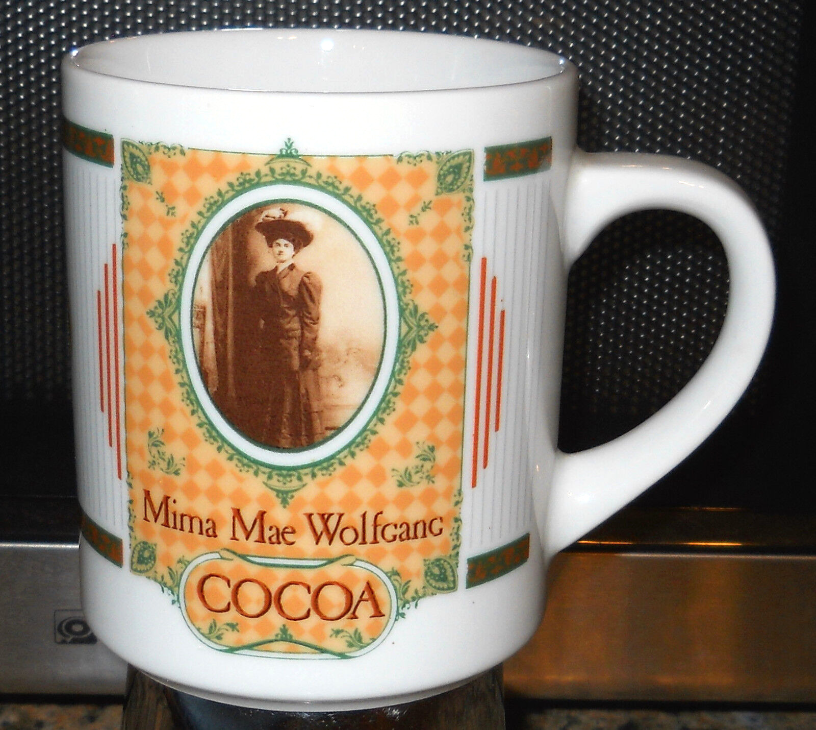 Mima Mae Wolfgang Cocoa Coffee Mug WCC Collectible Ceramic Hot Chocolate Tea Cup
