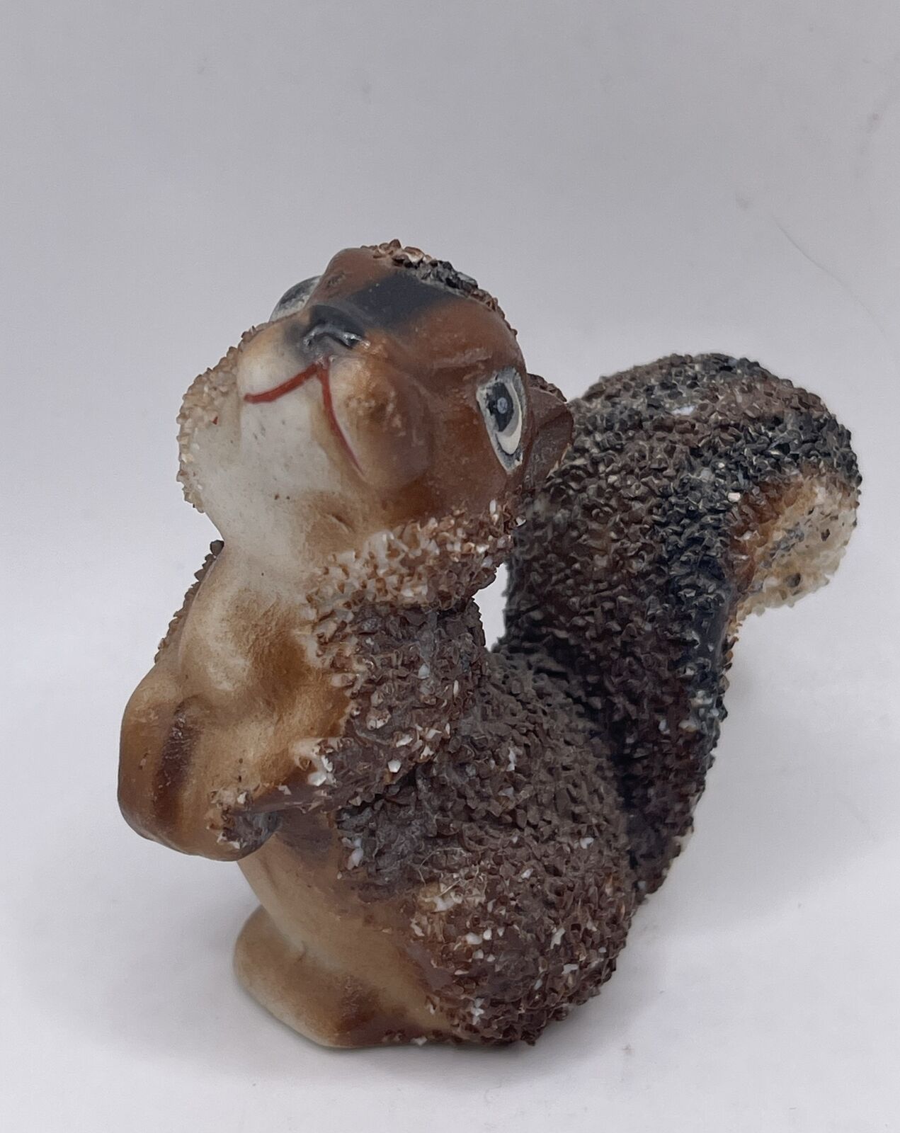 Vintage Big Eyed Squirrel Baby Sugar Texture Figurine Japan