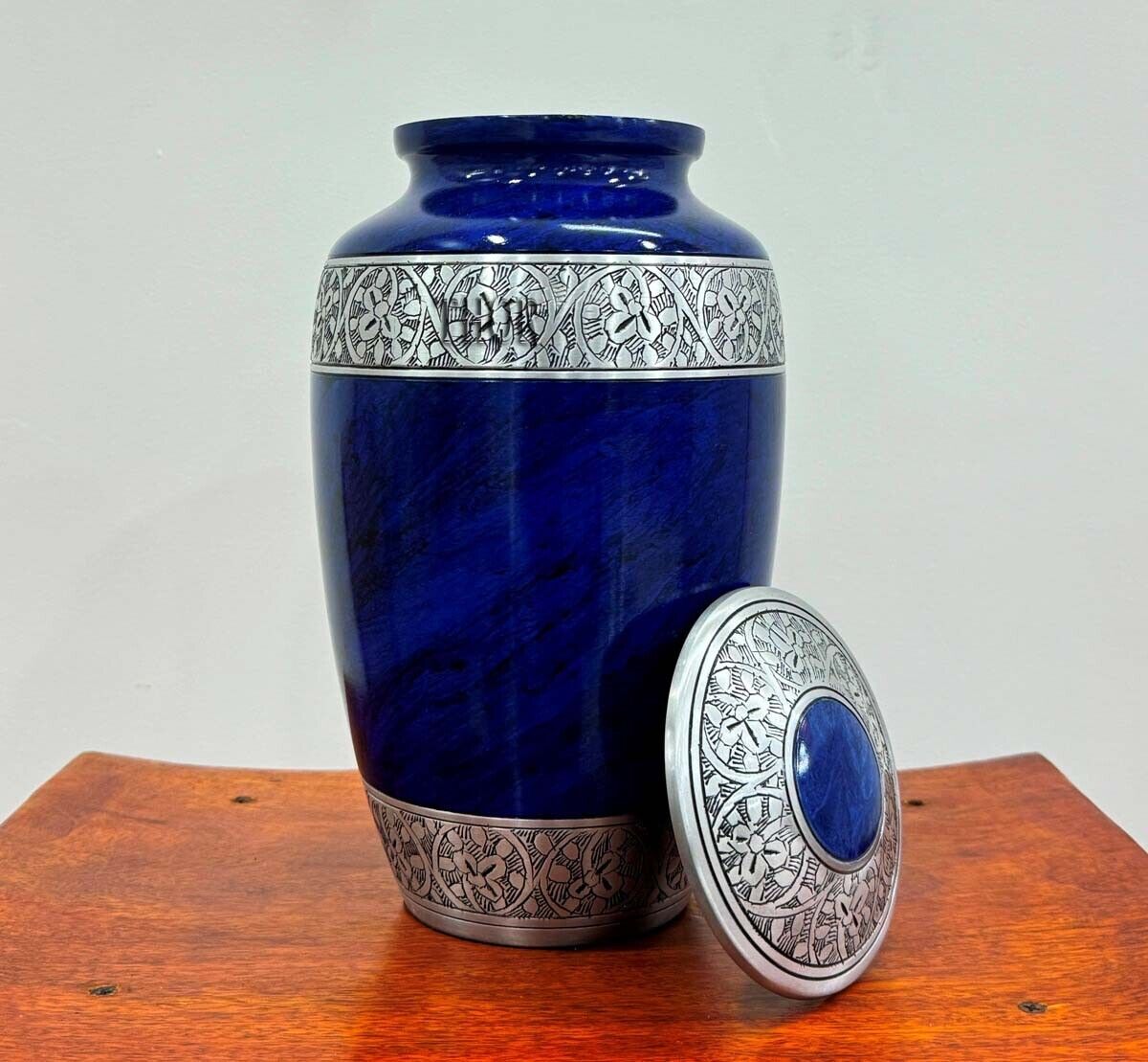 Handcrafted Large Burial Urn for Human Ashes Engraved Cremation Urn for Human
