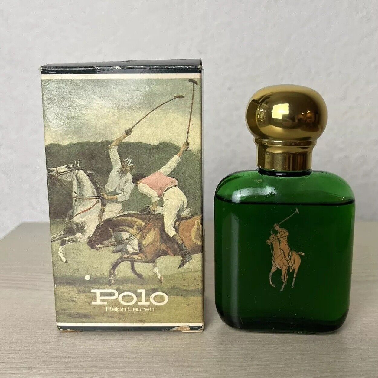 Vintage Ralph Lauren Polo Men's Cologne Warner Green 1.5oz 44ml Bottle Box