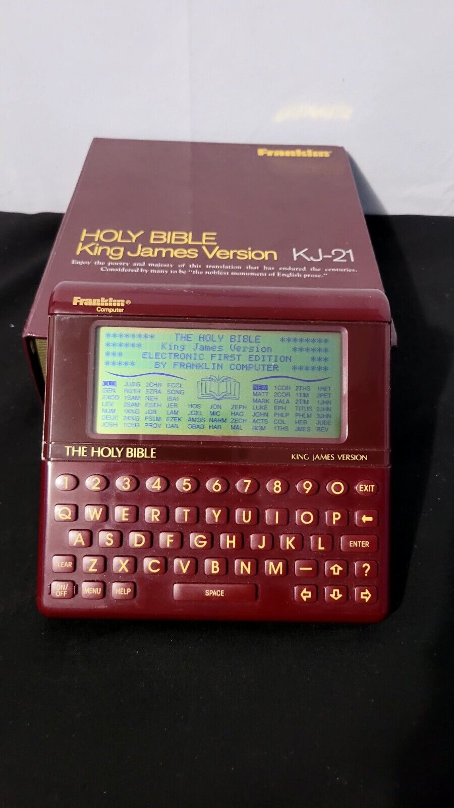 Franklin Electronic Holy Bible King James Version KJV KJ-21 Tested Working