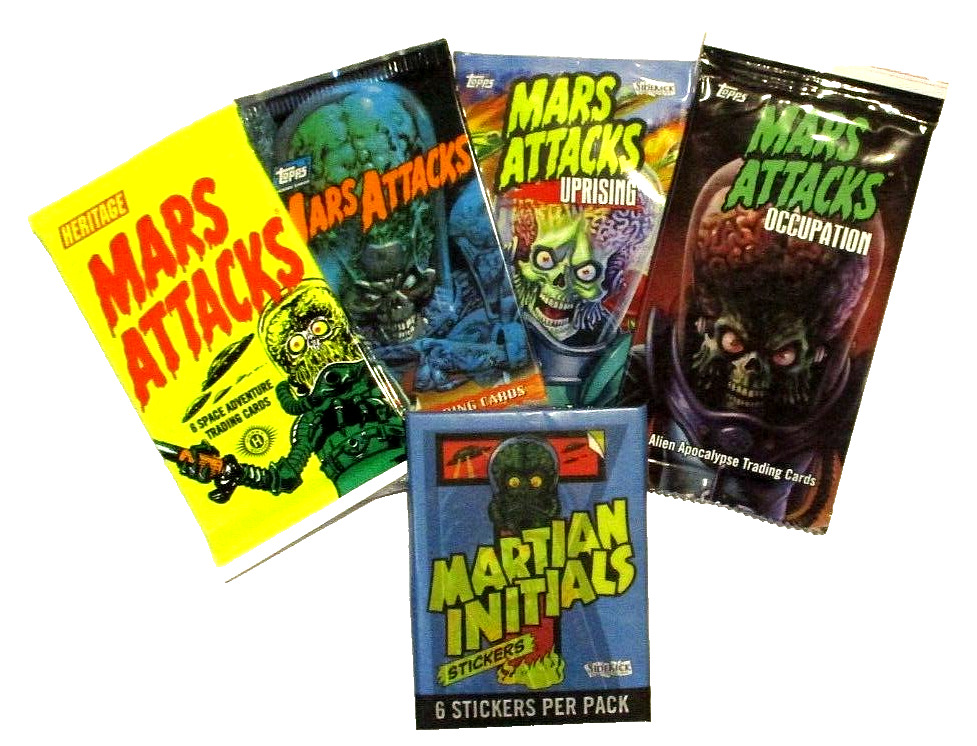 MARS ATTACKS CARDS PACK LOT OF 5- ARCHIVES HERITAGE OCCUPATION UPRISING INITIALS