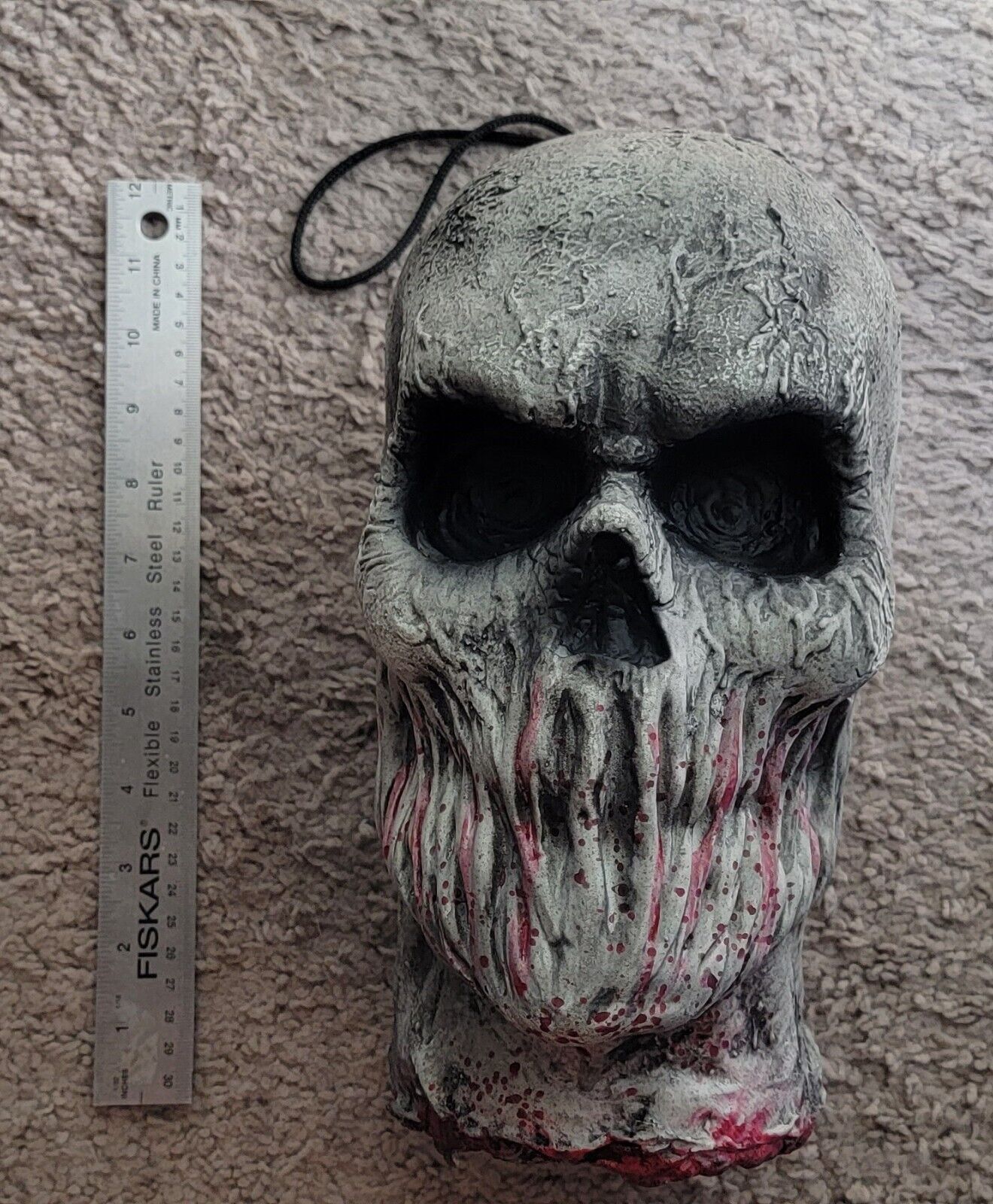 Halloween Hanging Severed Head. Eerie Life Size by Spirit - Sewn Mouth