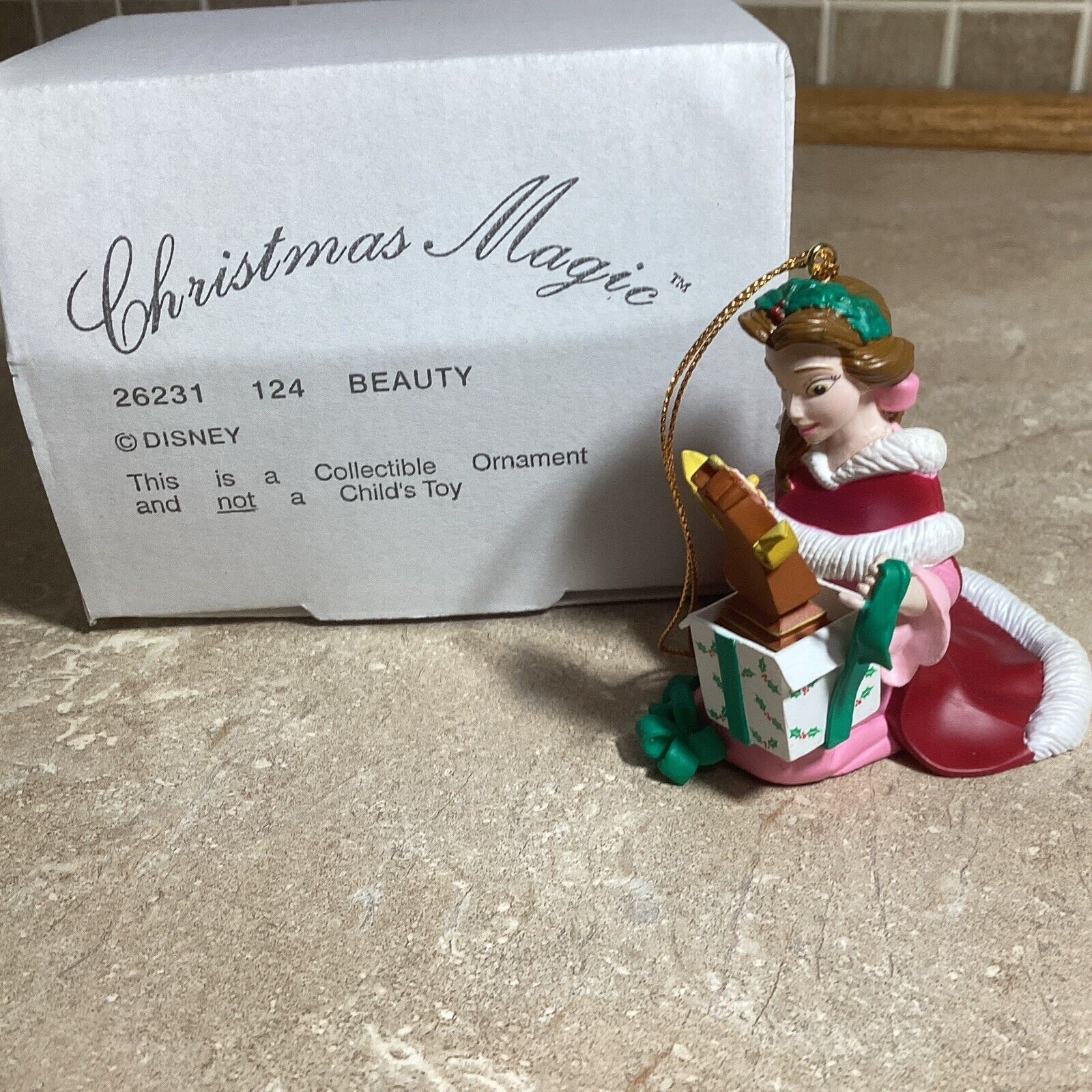 Vintage Disney Grolier BEAUTY Christmas Magic  Ornament - NEW IN BOX
