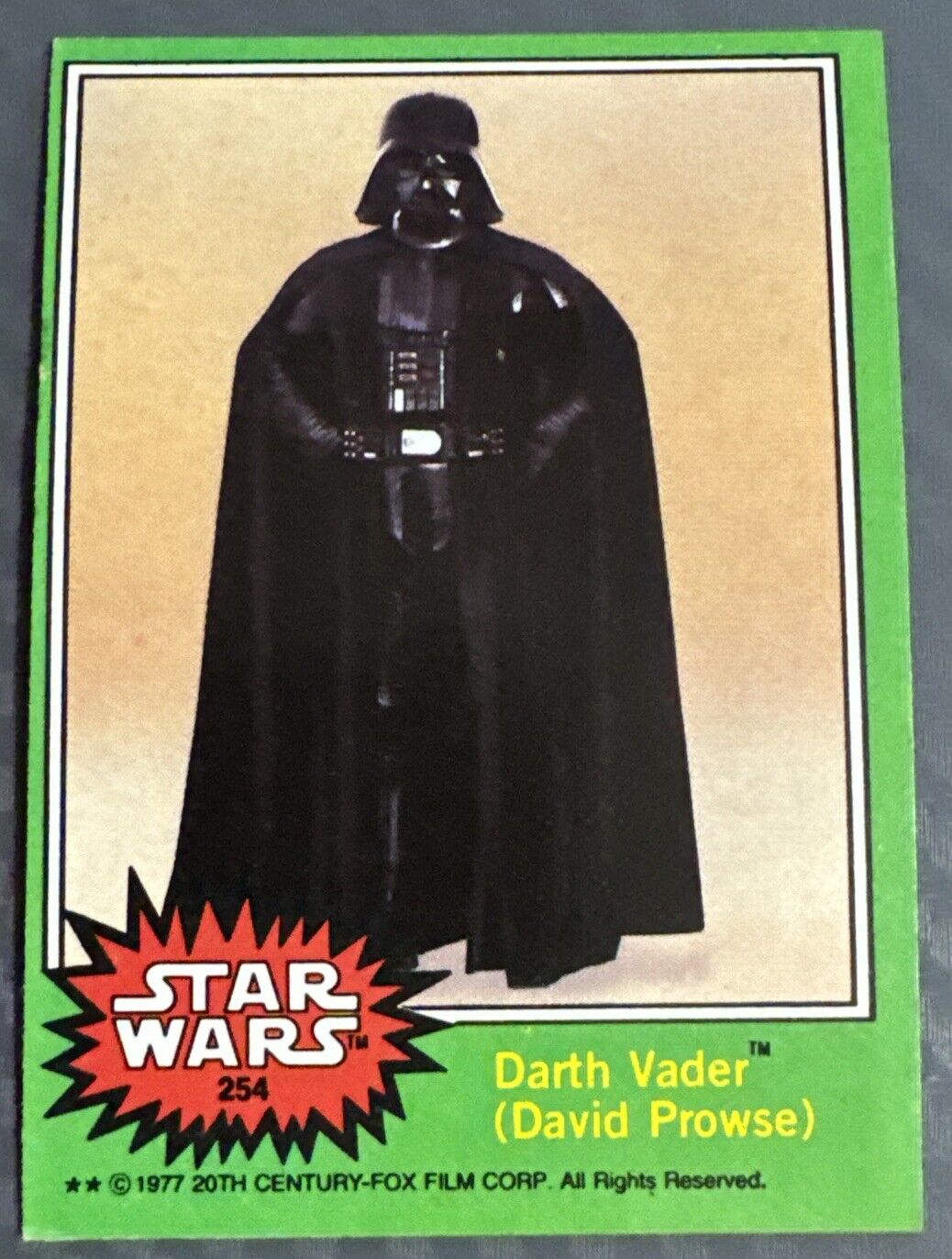 1977 Topps  Star Wars #217 “ Darth Vader Series 4 Green Card