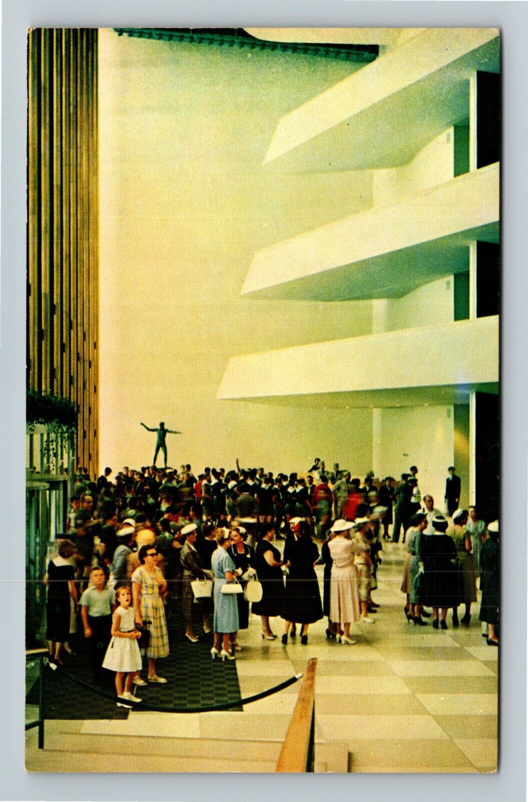 New York City NY, United Nations, Public Lobby, Vintage Postcard