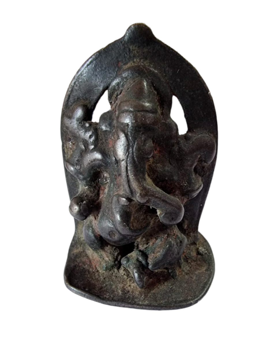1800\'s Old Vintage Antique Copper Hand Crafted Rare God Ganesha Statue / Figure
