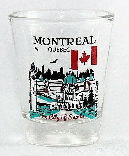 MONTREAL QUEBEC CANADA GREAT CANADIAN CITIES COLLECTION SHOT GLASS SHOTGLASS