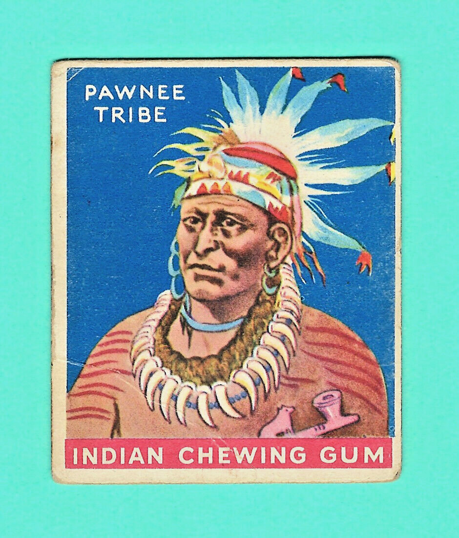 1933 R73 Goudey Indian Gum Card #4 -  PAWNEE TRIBE - Series 24 - 4th CARD in SET