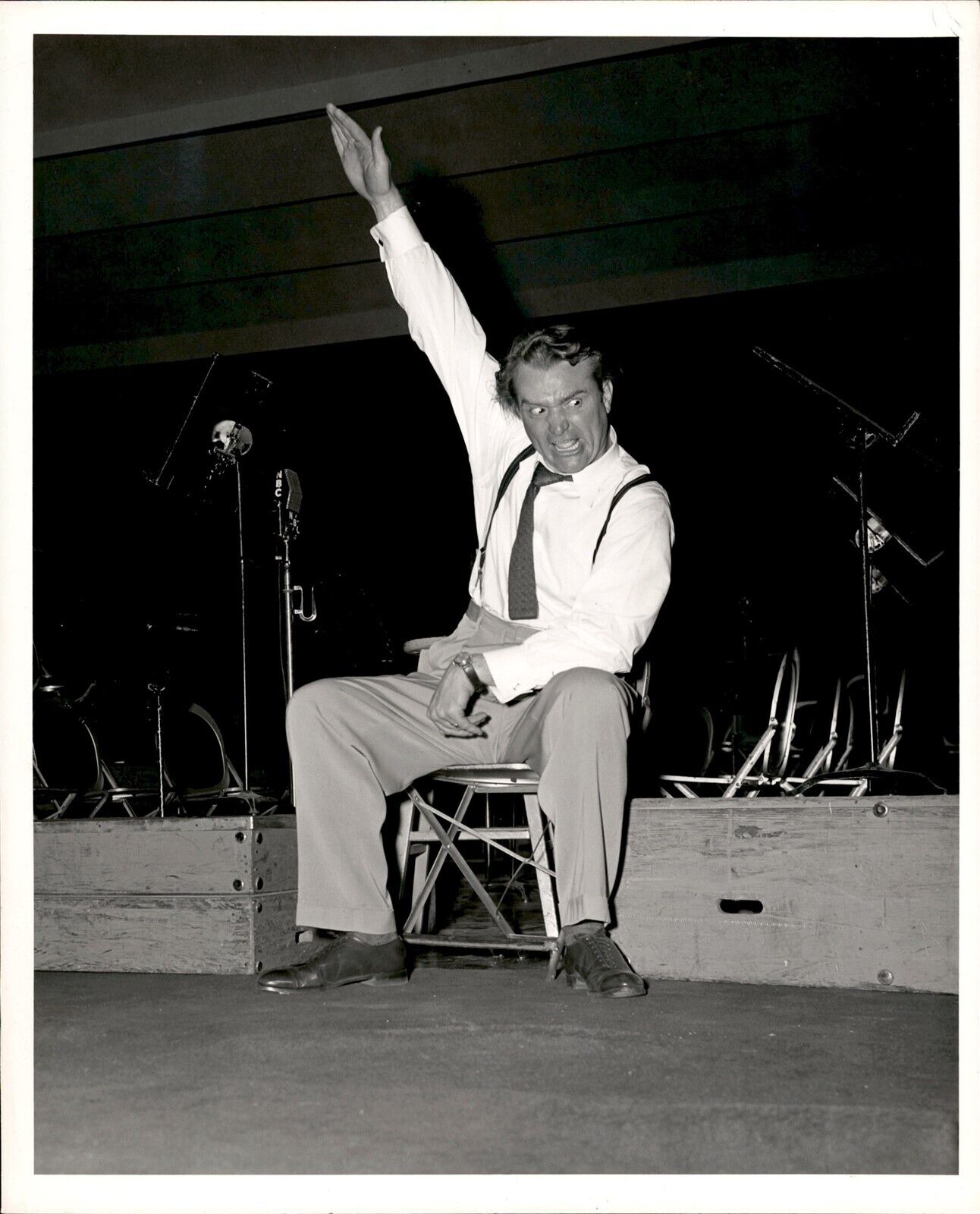 LAE4 Original Photo COMEDIAN RED SKELTON PERFORMING @ L.A. PRESS PHOTOGRAPHERS