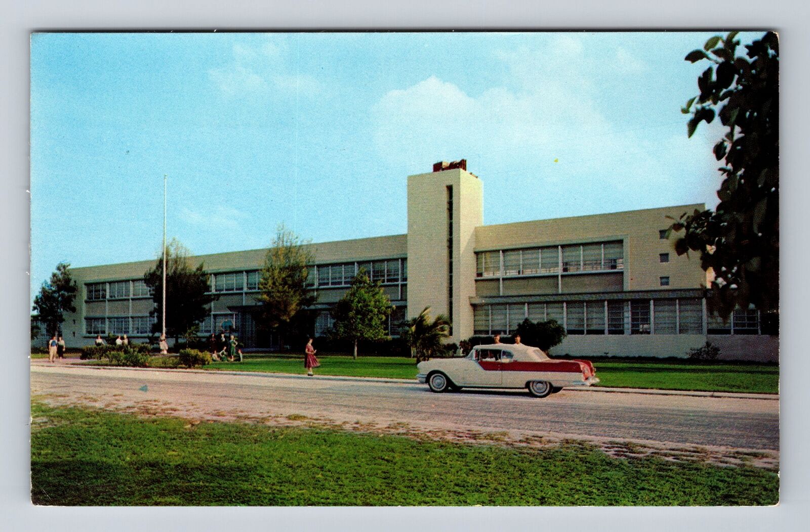 North Miami FL-Florida, North Miami High School, Antique Vintage Postcard