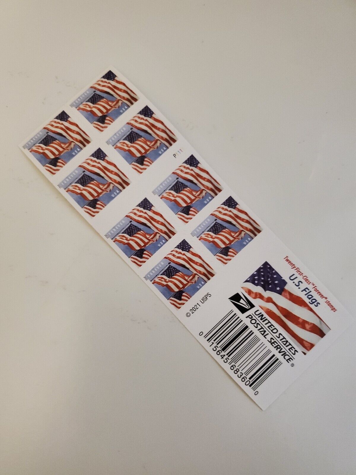 USPS postage- 2021 Flag design- (1) booklet of (20)