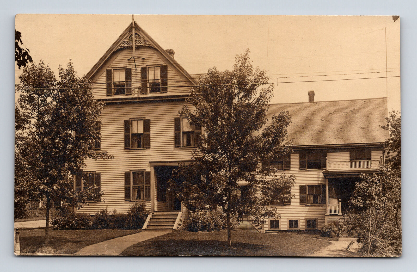 RPPC Large Victorian Home Unknown Location Postcard