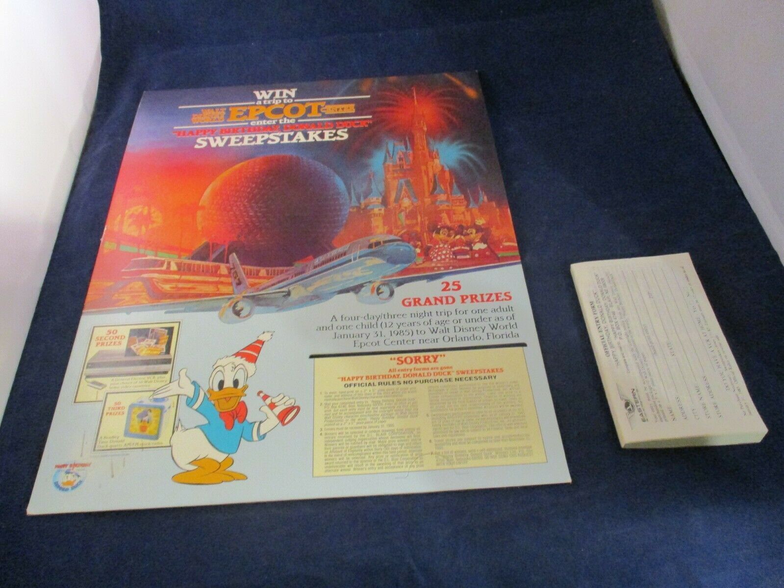 Win A Trip To Epcot Disney World Donald Duck Eastern Airlines Store Display
