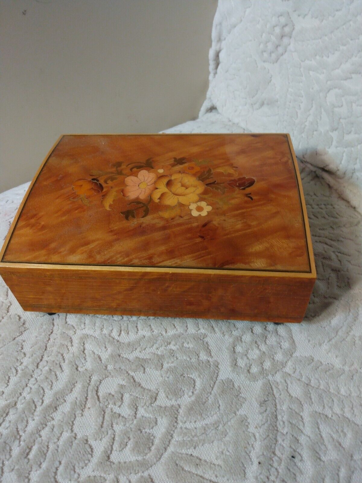 Vtg Reuge Inlaid Music Jewelry Box Dr Zhivago Plays Well But A Little Slow LOOK