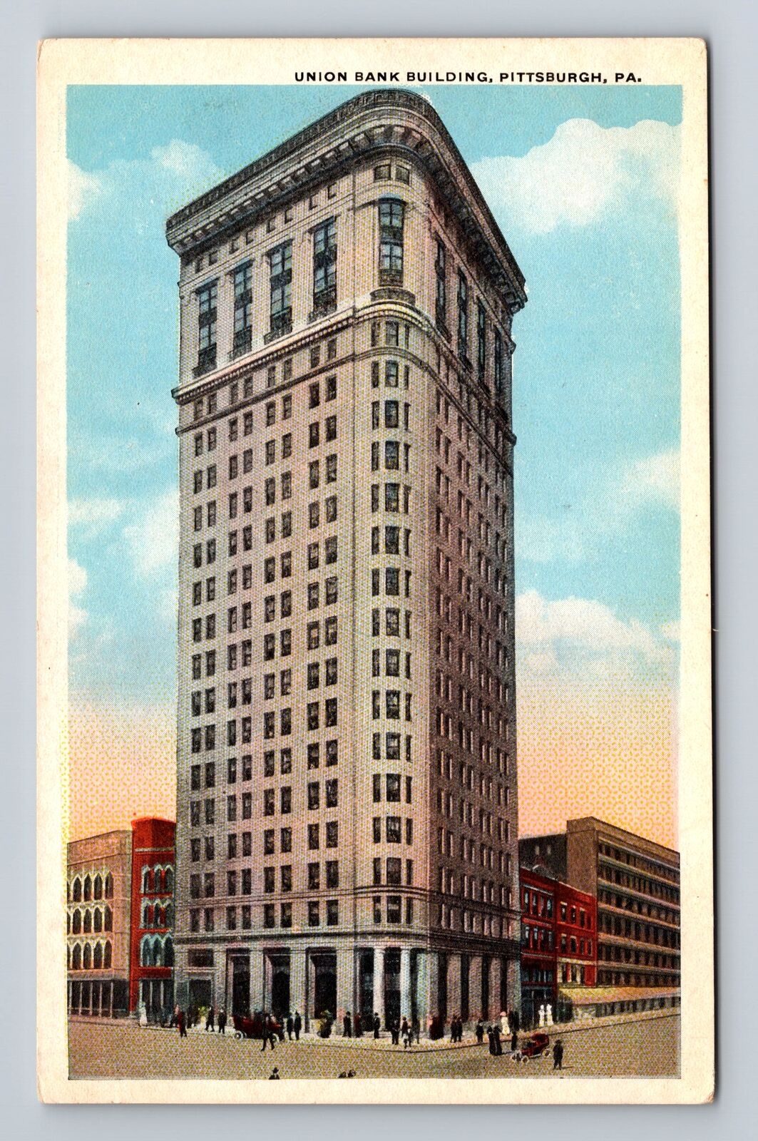 Pittsburgh PA-Pennsylvania, Union Bank Building, Antique Vintage Postcard
