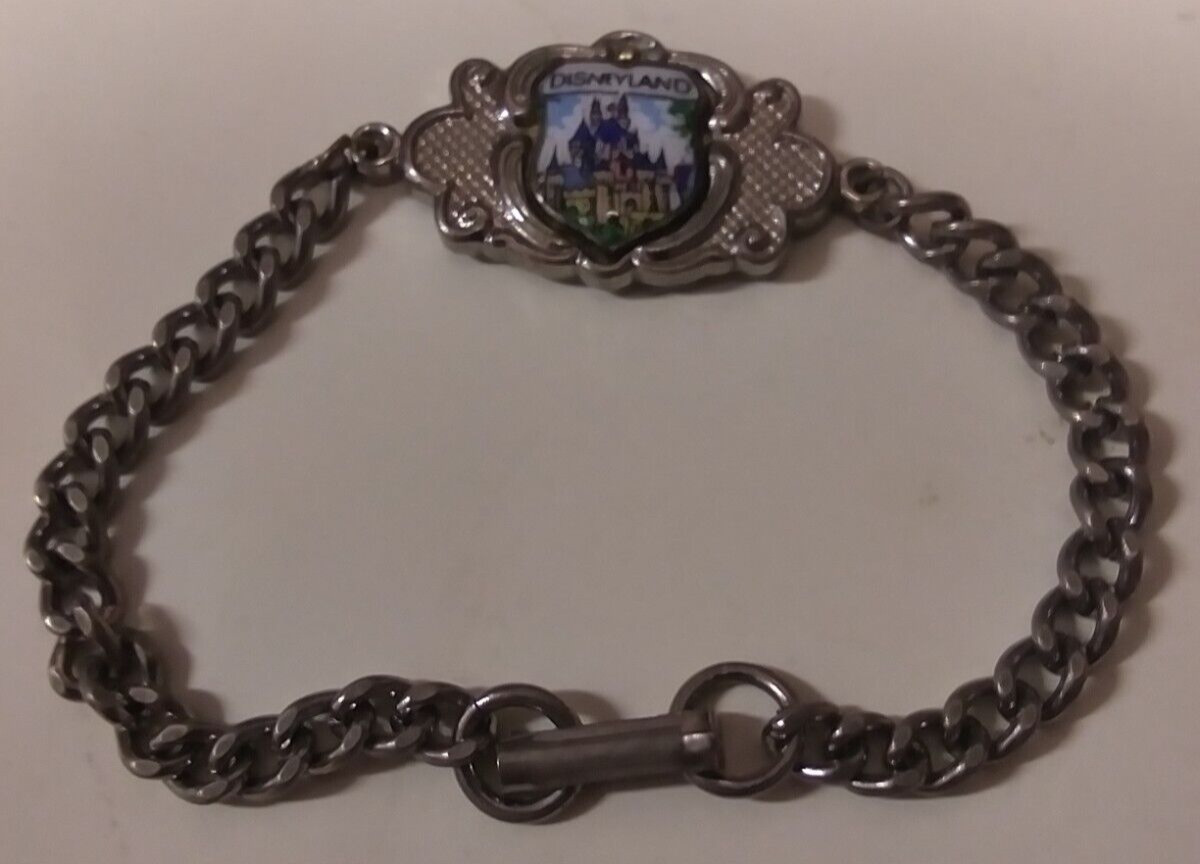 Vintage Disneyland Sleeping Beauty Castle Souvenir Charm Bracelet