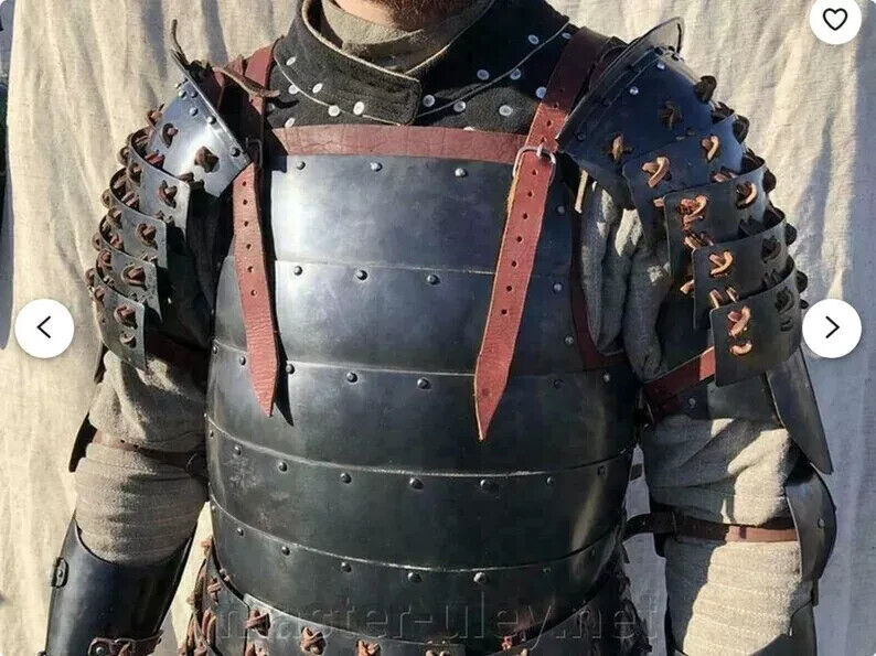 Steel Medieval Knight Warrior Japanese Half Body Armor