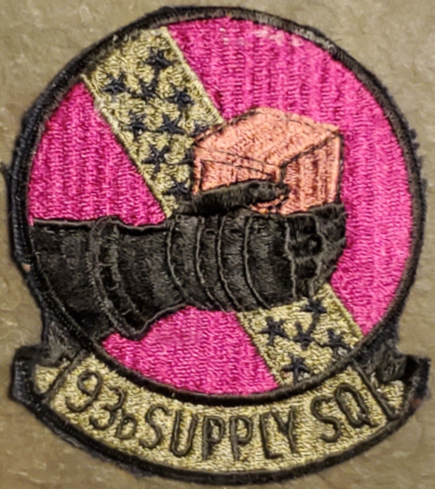 USAF AIR FORCE 93rd Supply Squadron Patch SUBDUED VINTAGE ORGINAL MILITARY 