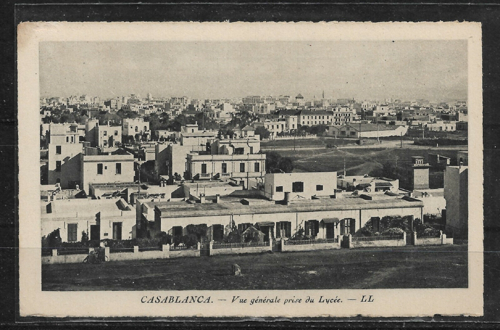 Postcard Morocco Casablanca, Panorama, View of  prize du Lycée, LL, VF Unused 