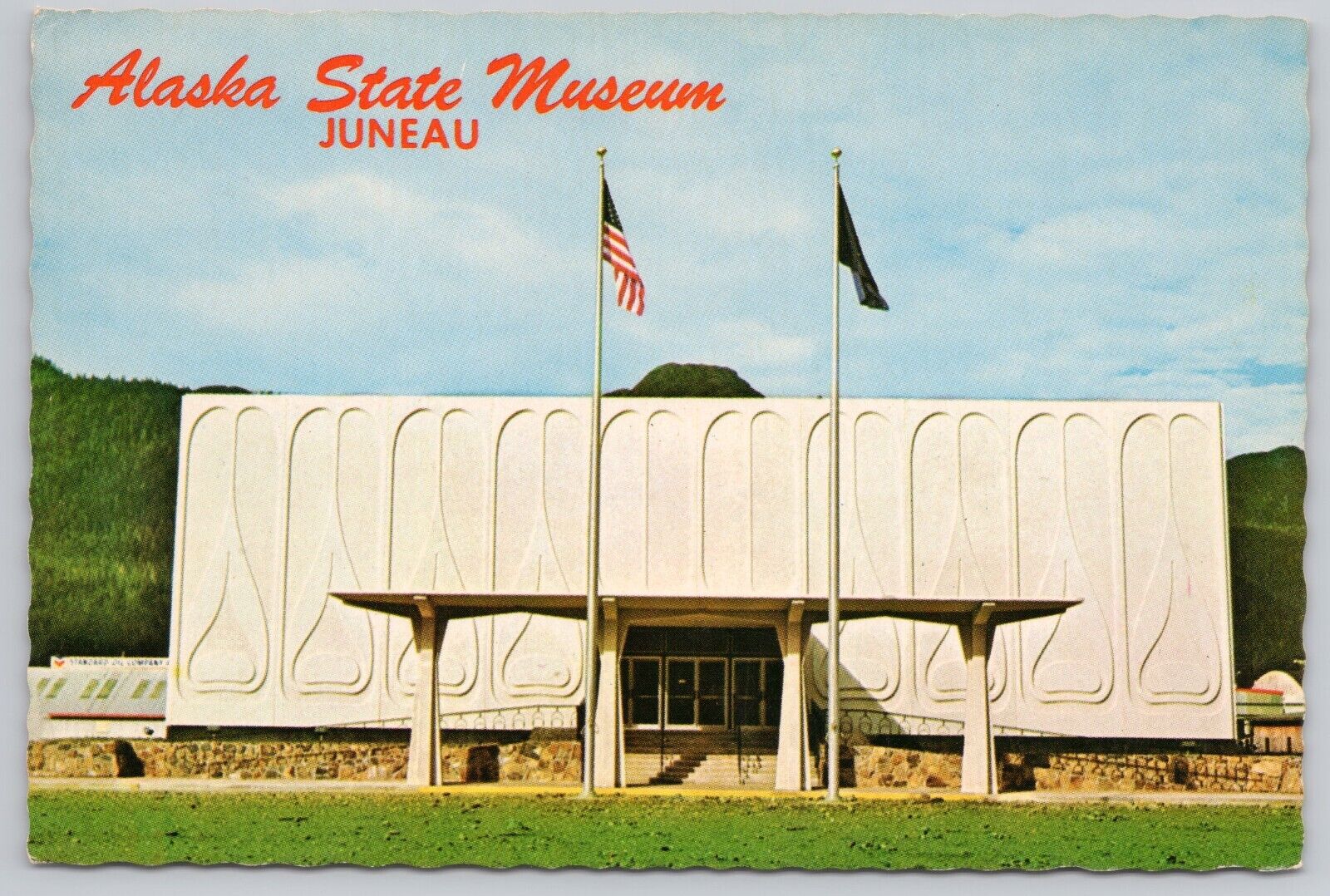 Juneau Alaska, State Museum Building, Vintage Postcard