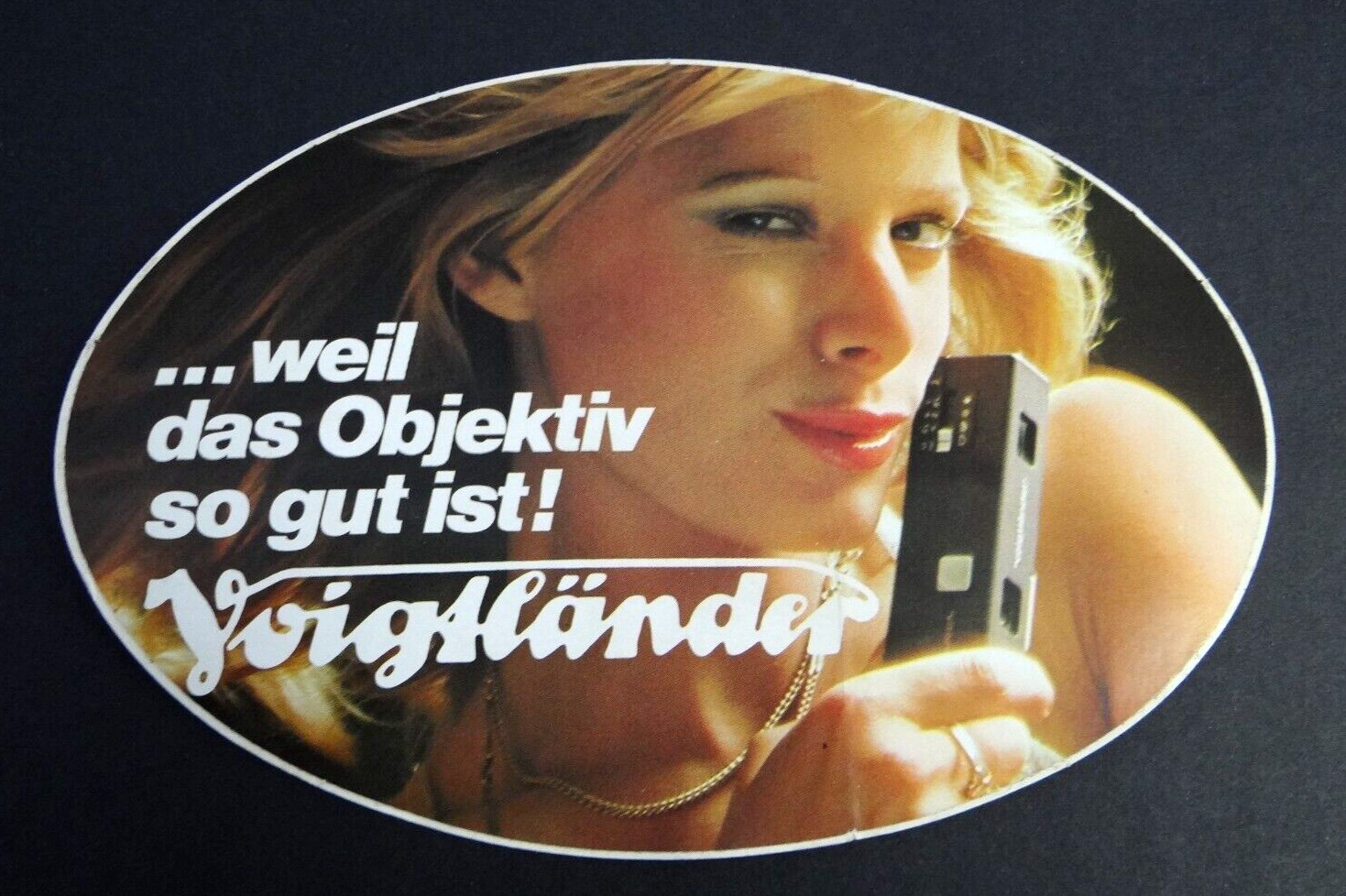 Promotional Stickers Voigtländer Because The Lens So Well Is Photo Girl 70er+