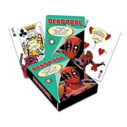 AQUARIUS Deadpool Quotes Playing Cards - Deadpool Themed Deck of Cards for 