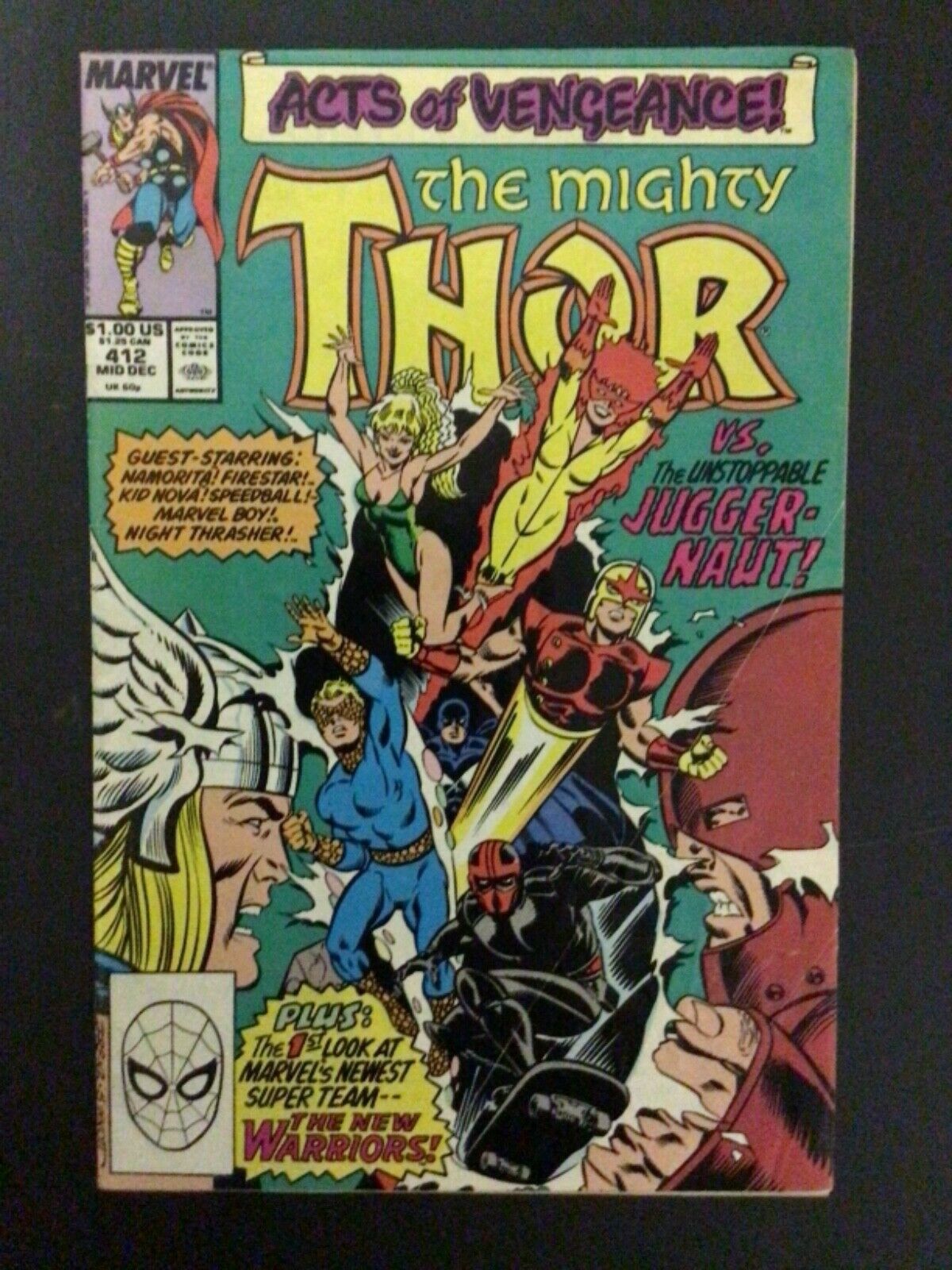 The Mighty Thor #412 Acts of Vengeance FN 1st New Warriors Appearance 1989