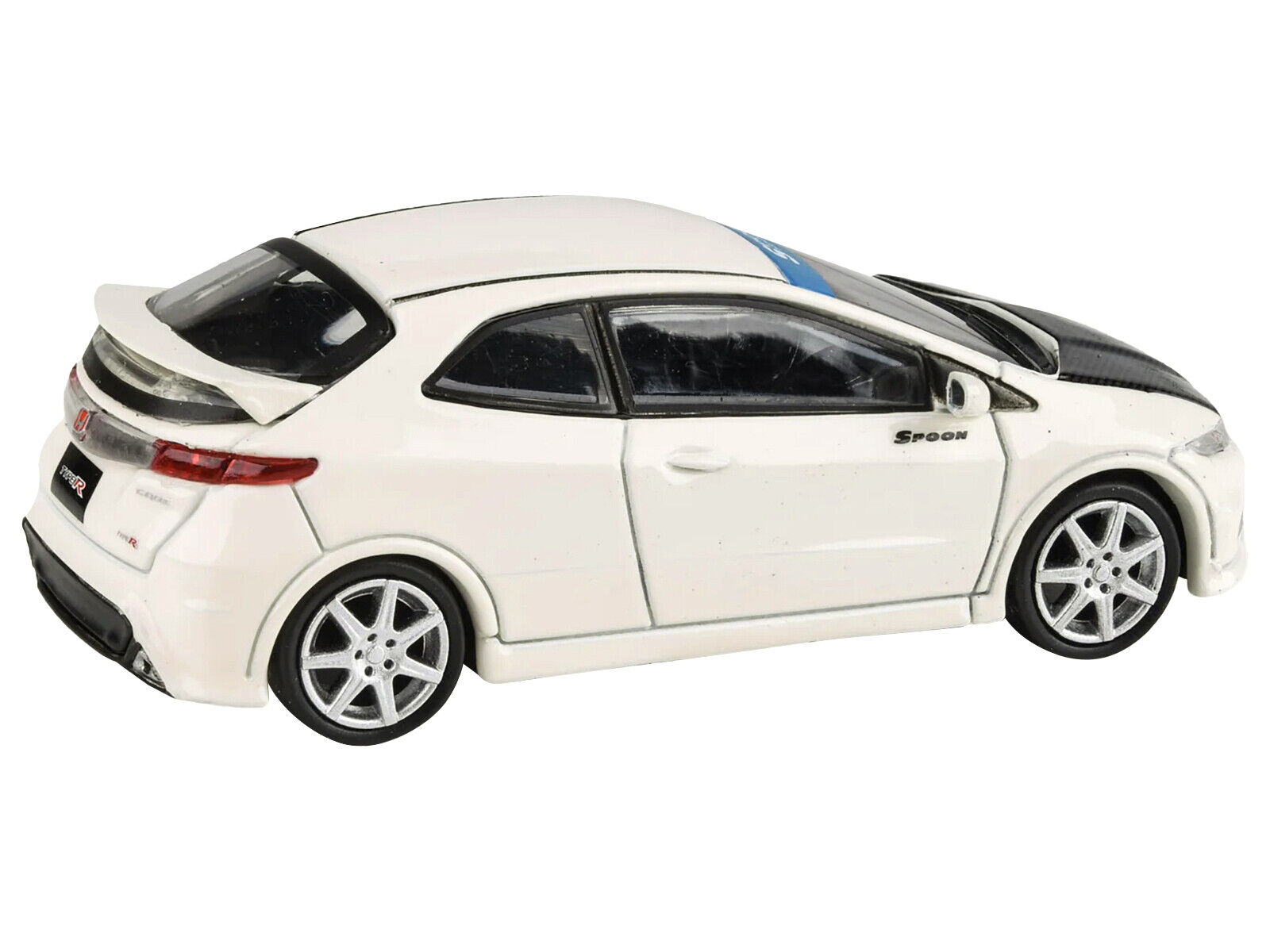 2007 Honda Civic Type R FN2 Championship White with Carbon Hood 1/64 Diecast